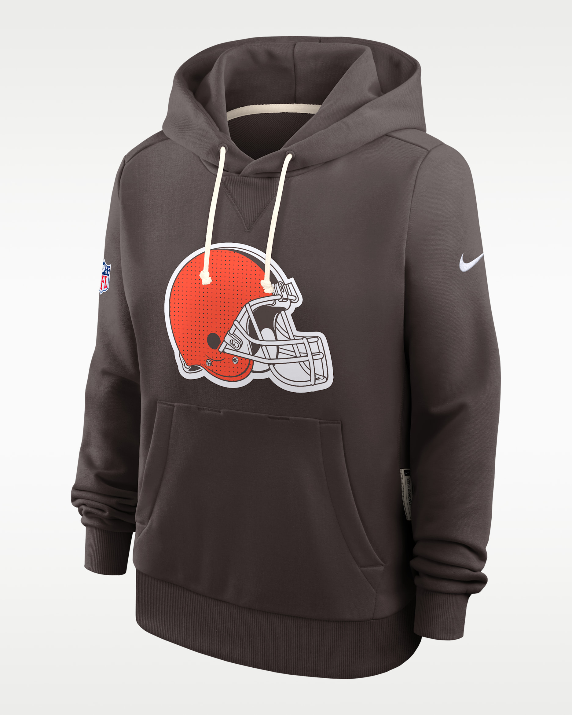 Cleveland Browns Sideline Women's Nike Dri-FIT NFL Pullover Hoodie - Brown