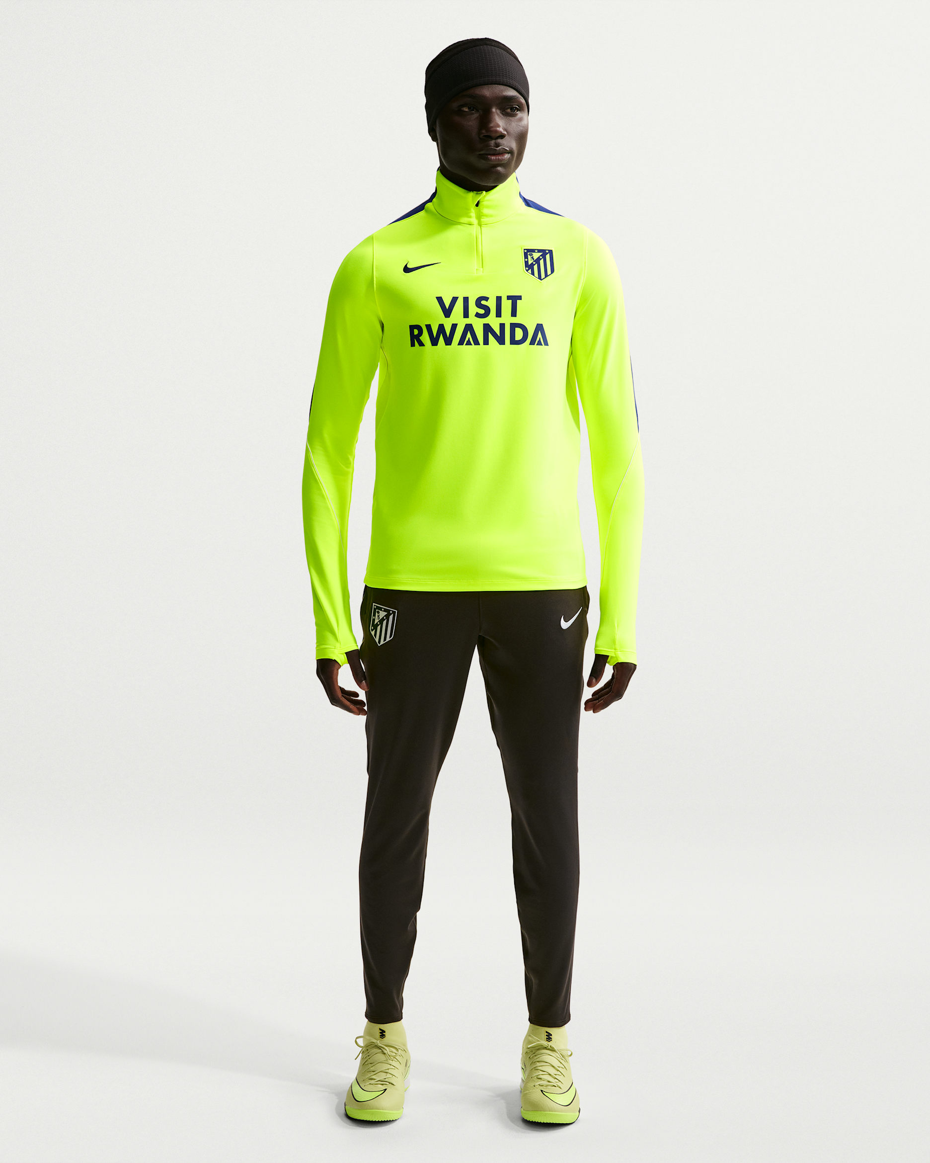 Atlético Madrid Strike Nike Dri-FIT strikket fotballbukse til herre - Svart/Deep Royal Blue/Hvit