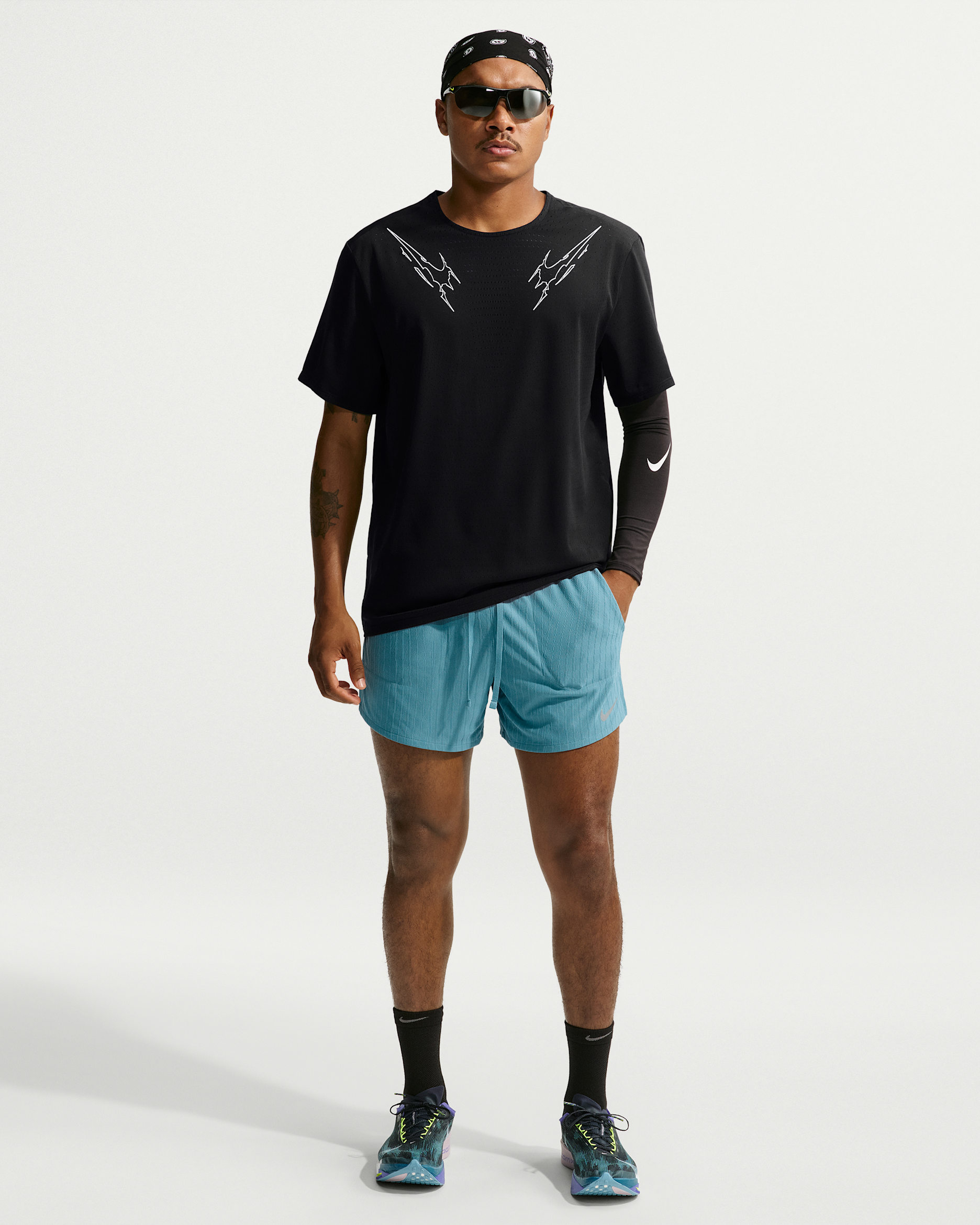 Nike Stride Aero-FIT Men's 12.5cm (approx.) Brief-Lined Running Shorts - Smoky Blue