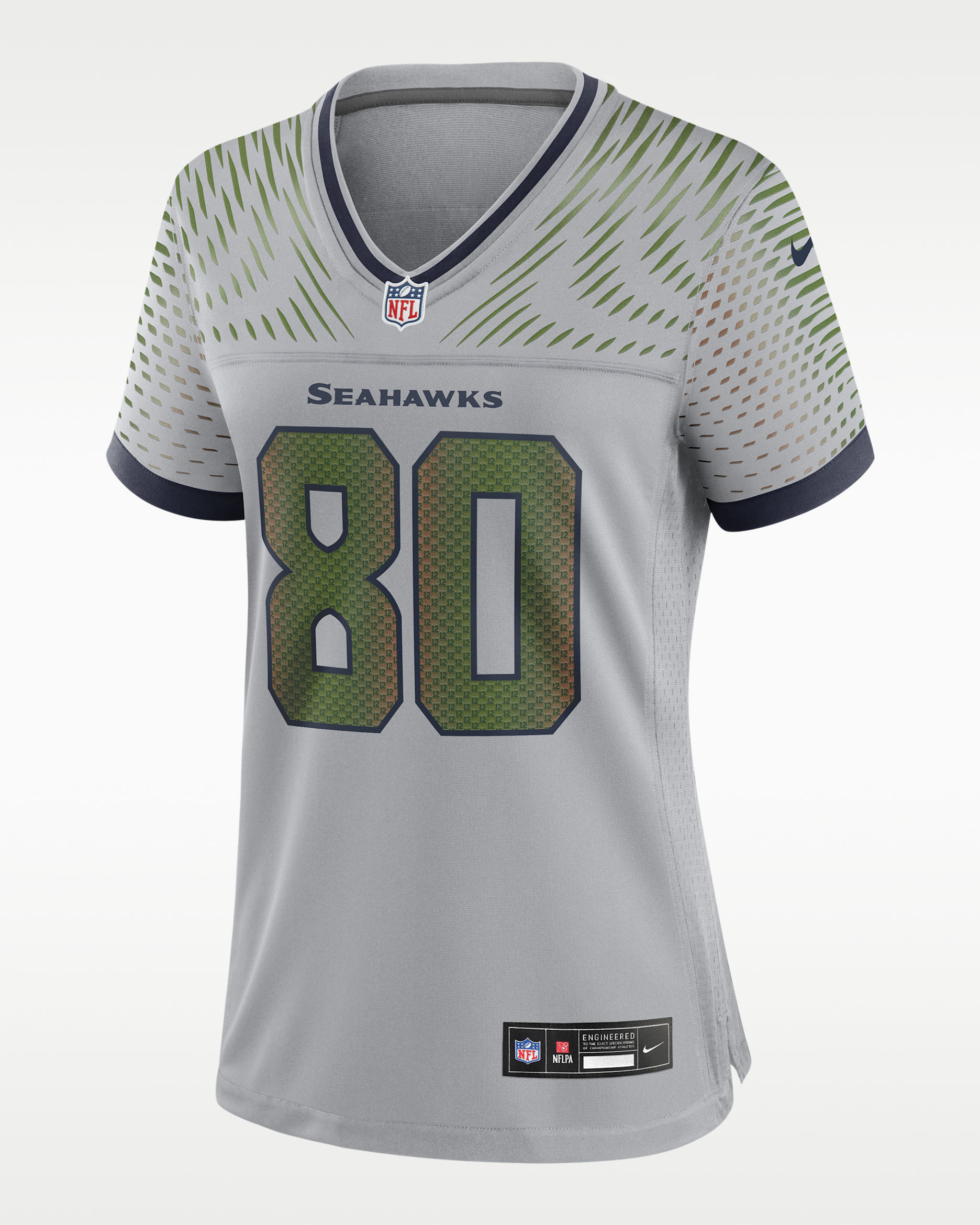 Steve Largent Seattle Seahawks Rivalries Collection Women’s Nike NFL Game Jersey - Grey