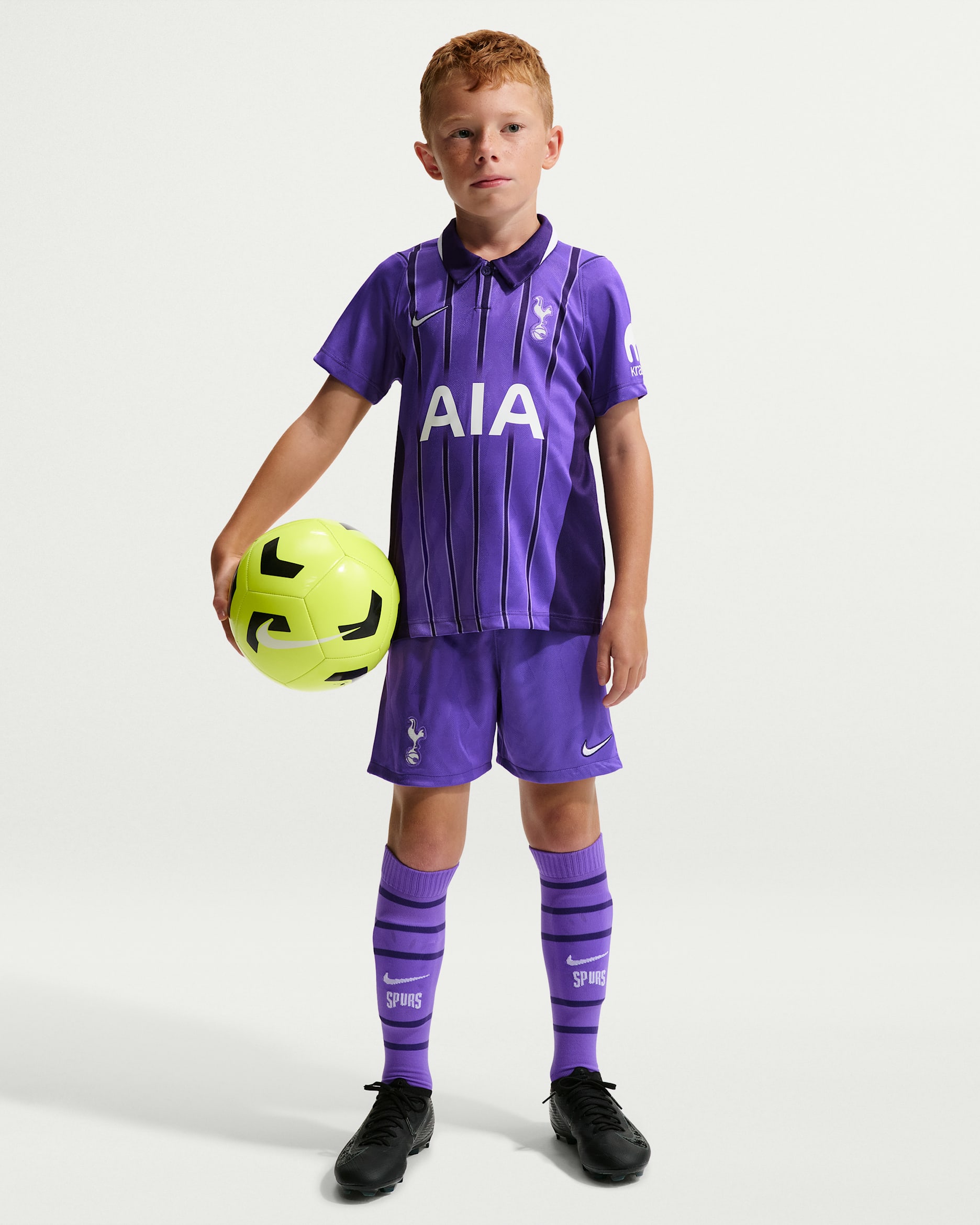 Tottenham Hotspur 2026/27 Stadium Third Younger Kids' Nike Soccer Replica 3-Piece Kit - Psychic Purple/New Orchid/White