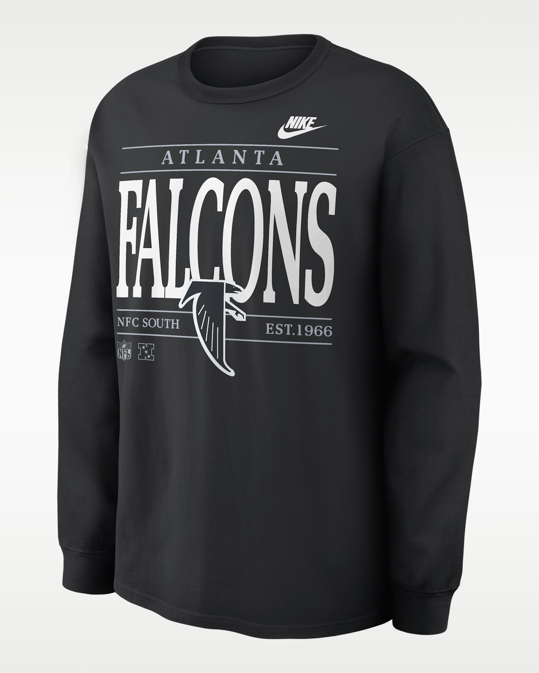 Atlanta Falcons Rewind Max90 Men's Nike NFL Long-Sleeve T-Shirt - Black