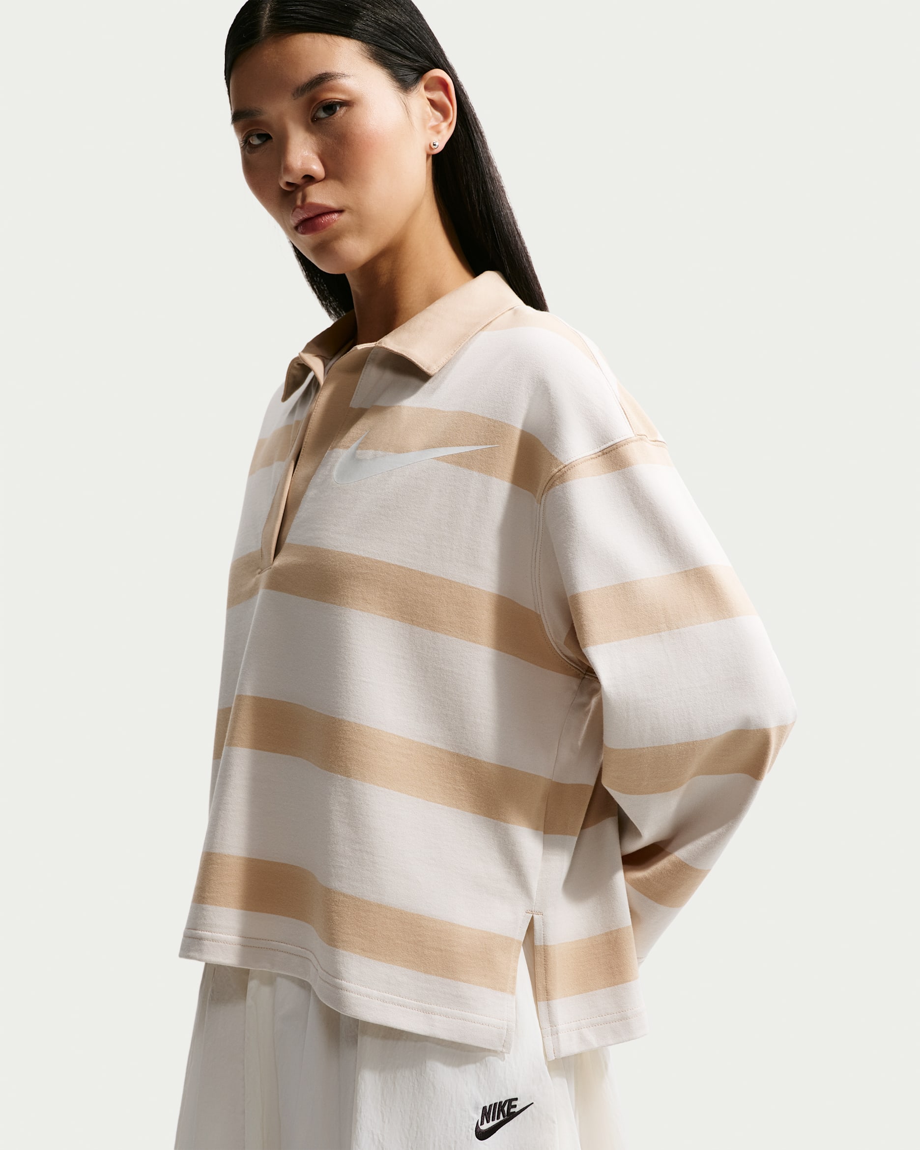 ナイキ スポーツウェア ウィメンズ オーバーサイズド トップス - ライトボーン/リネン/セイル