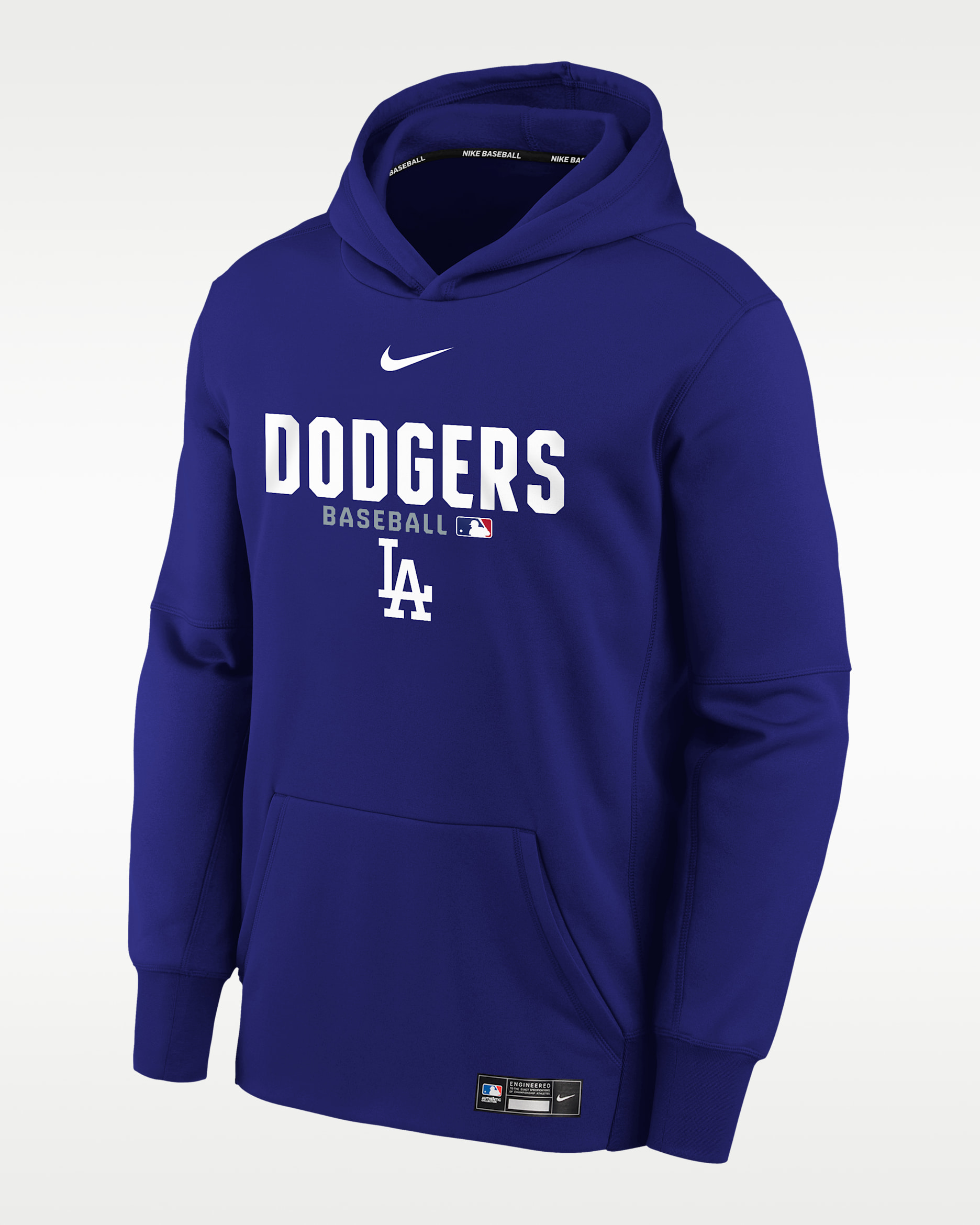 Los Angeles Dodgers Authentic Collection Big Kid's Therma-FIT MLB Hoodie - Blue