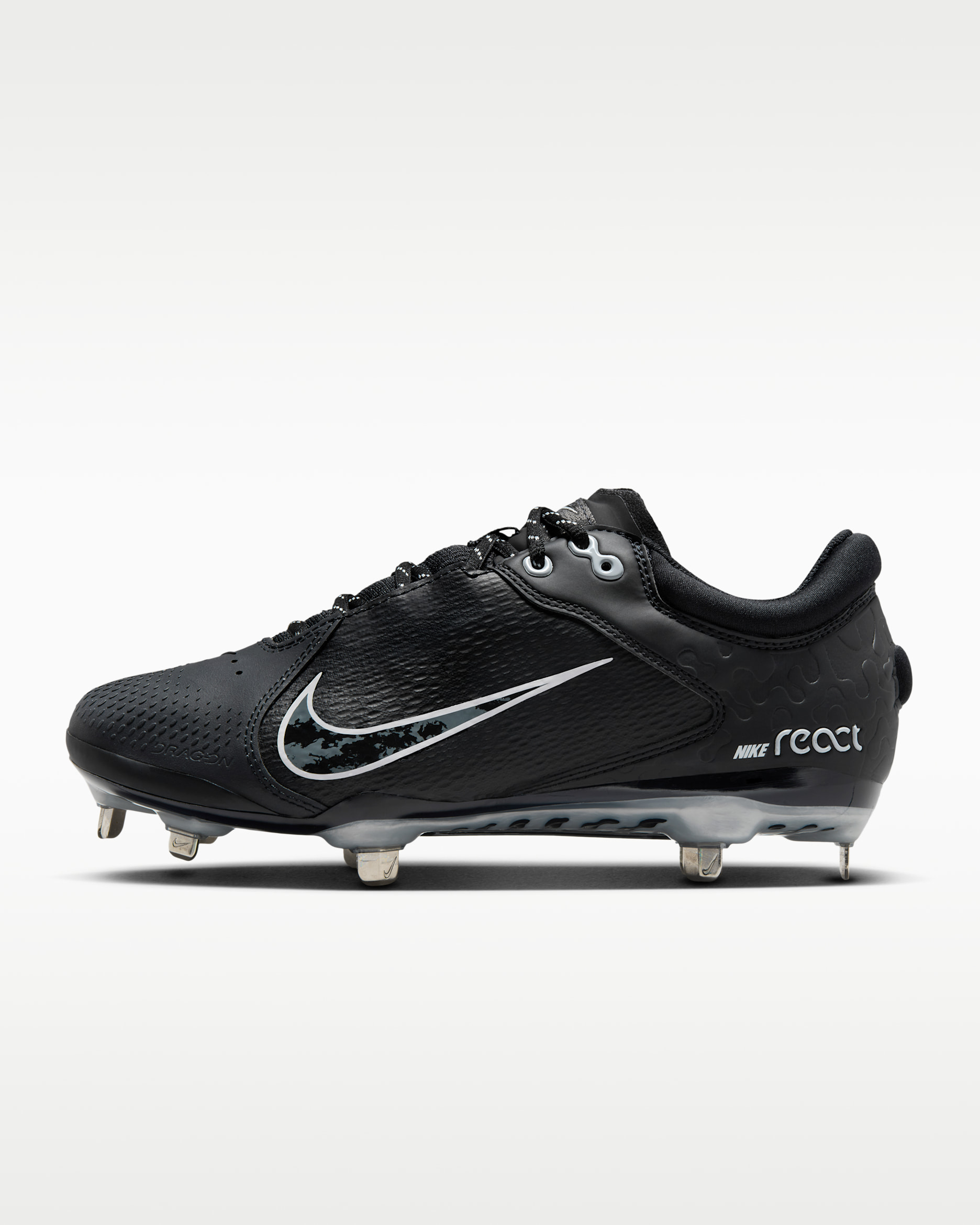 Nike Hyperdiamond 4 Elite Women's Softball Cleats - Black/Iron Grey/Pure Platinum