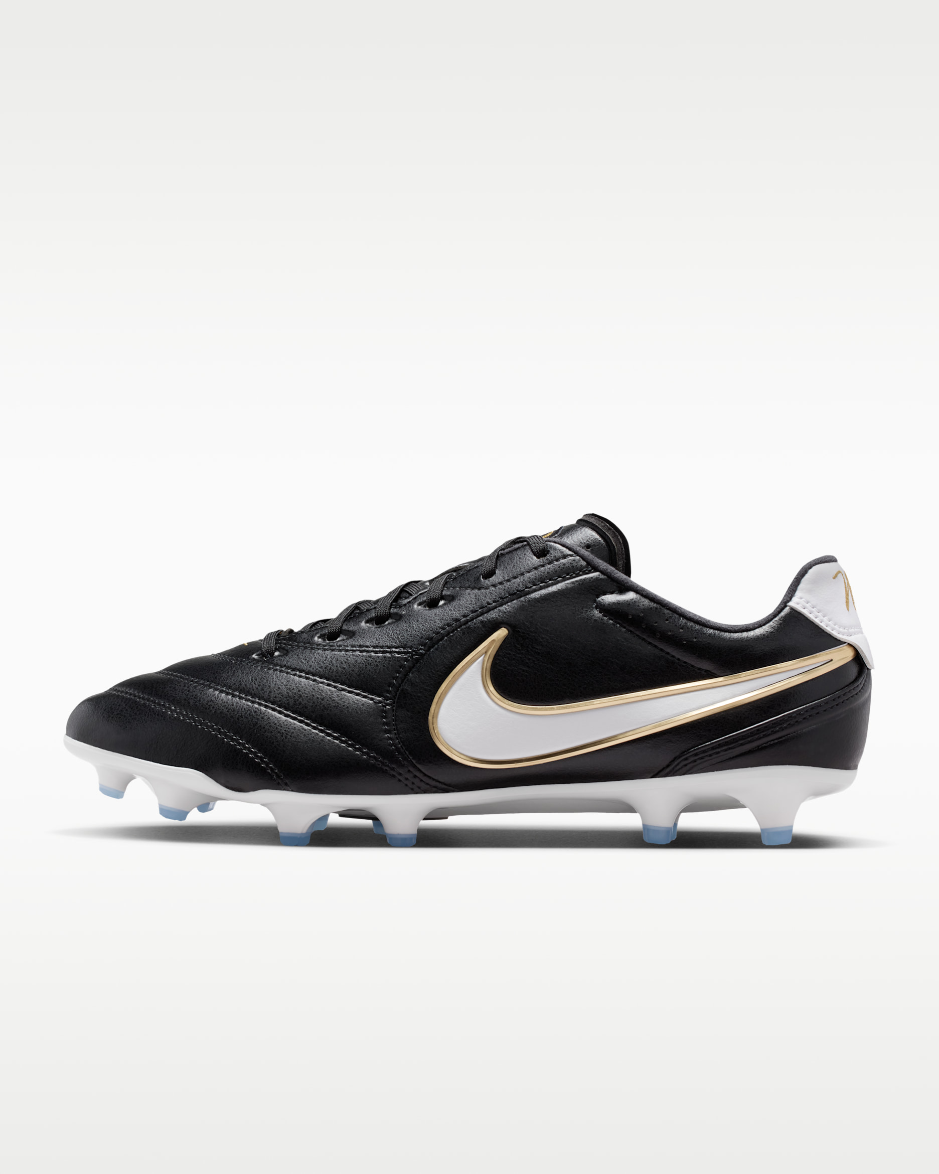 Tacos de fútbol de corte low para terreno firme Nike Tiempo Ligera Pro - Negro/Blanco