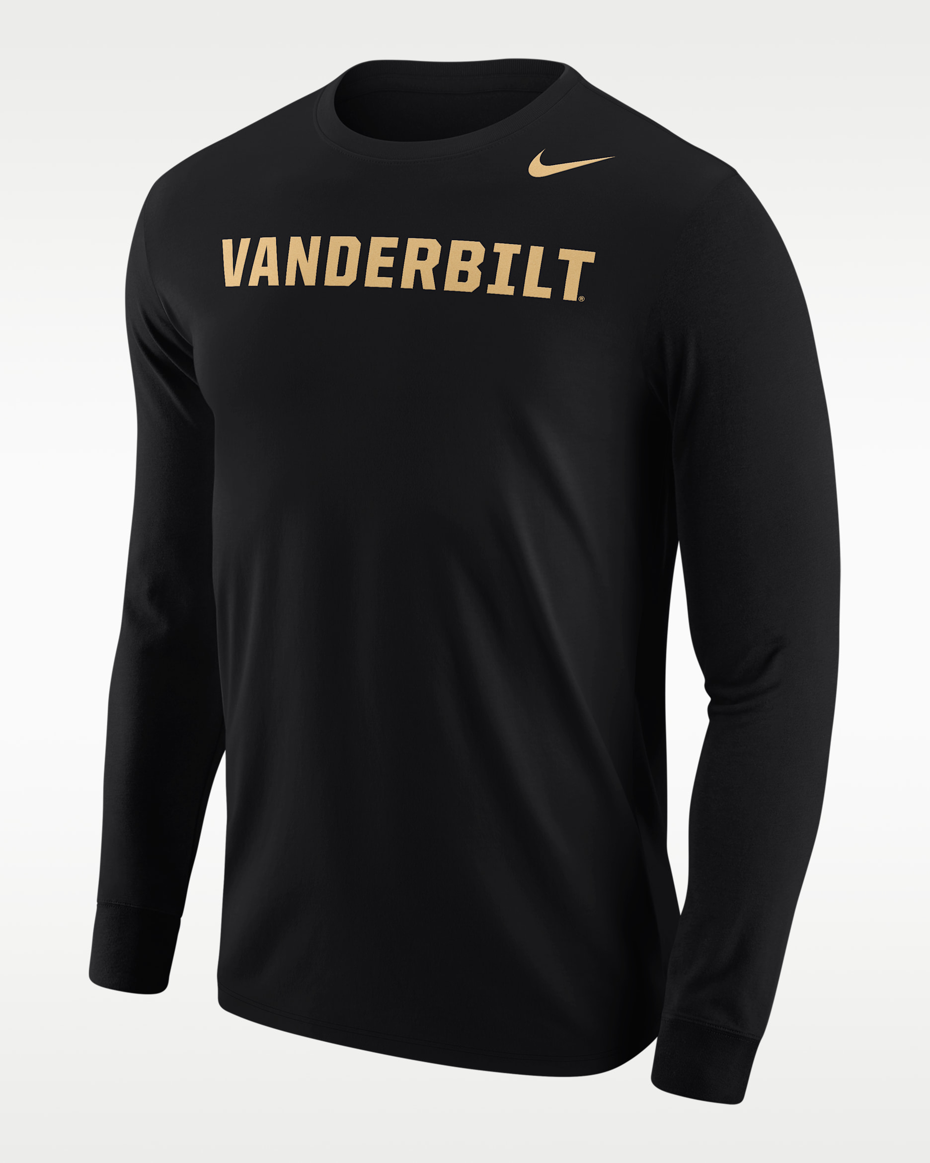Playera de futbol de manga larga Nike para hombre de Vanderbilt Commodores - Negro
