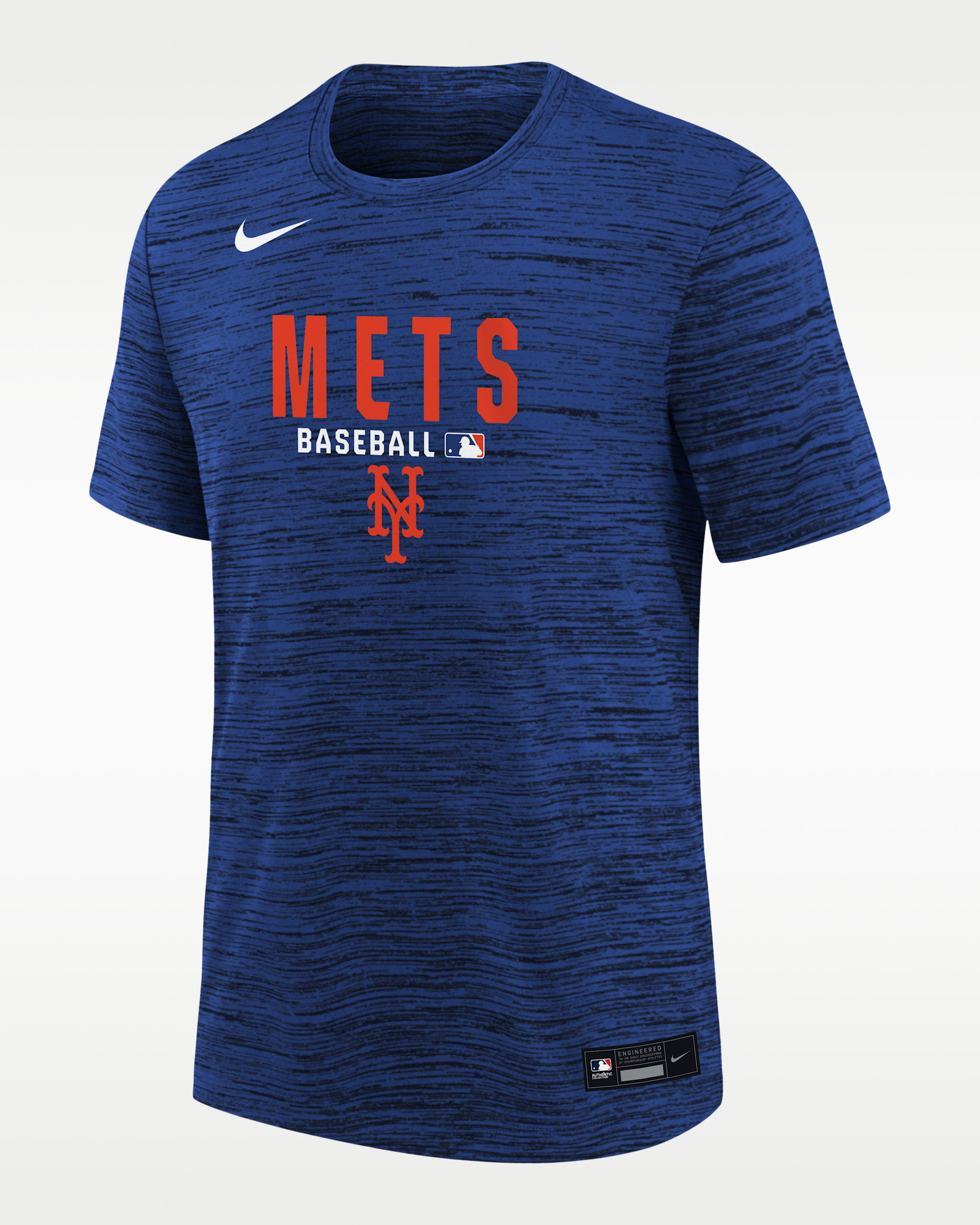 New York Mets Authentic Collection Velocity Big Kids' Nike Dri-FIT MLB T-Shirt - Rush Blue