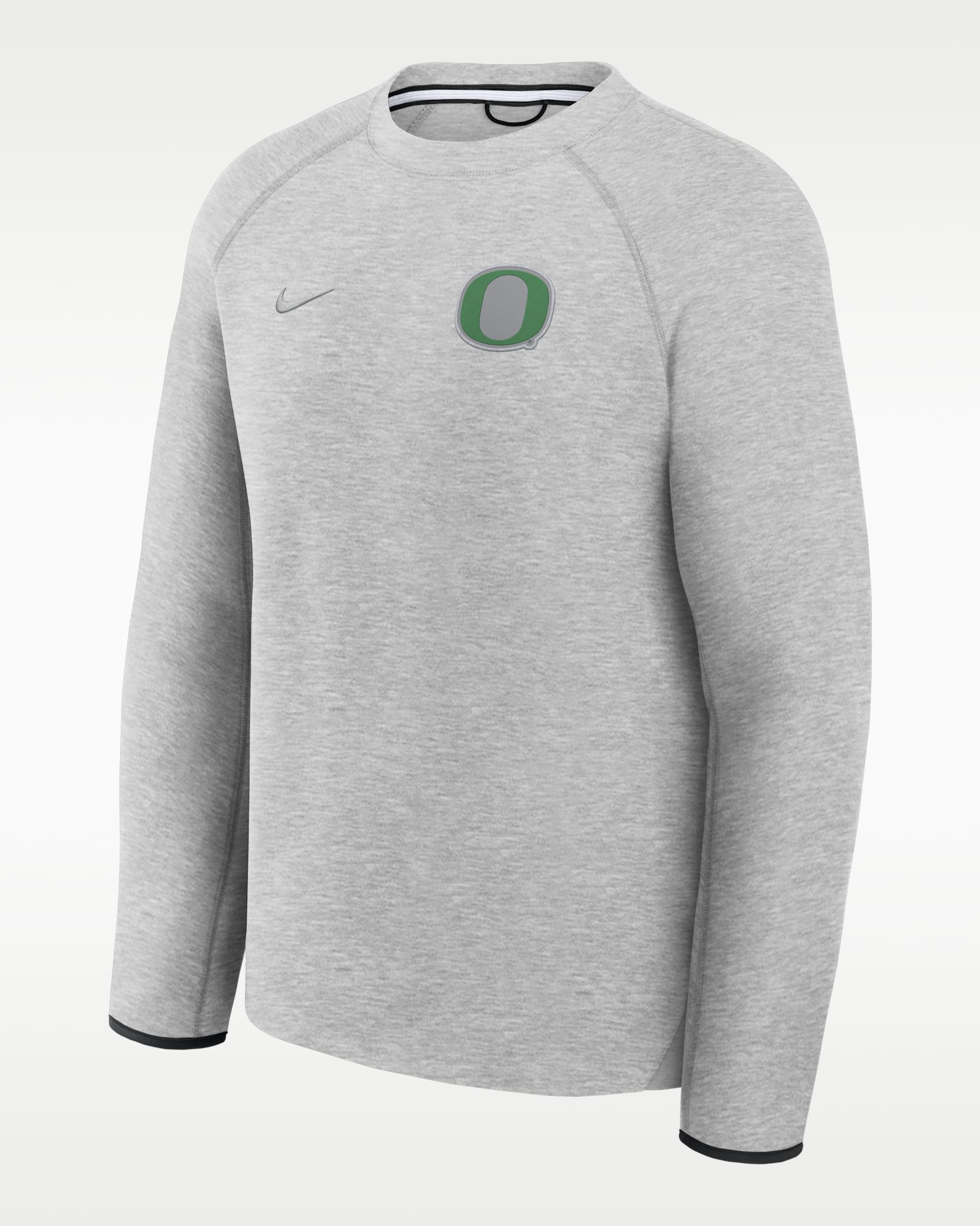 Oregon Tech Fleece Men's Nike College Pullover Crew - Dark Grey Heather