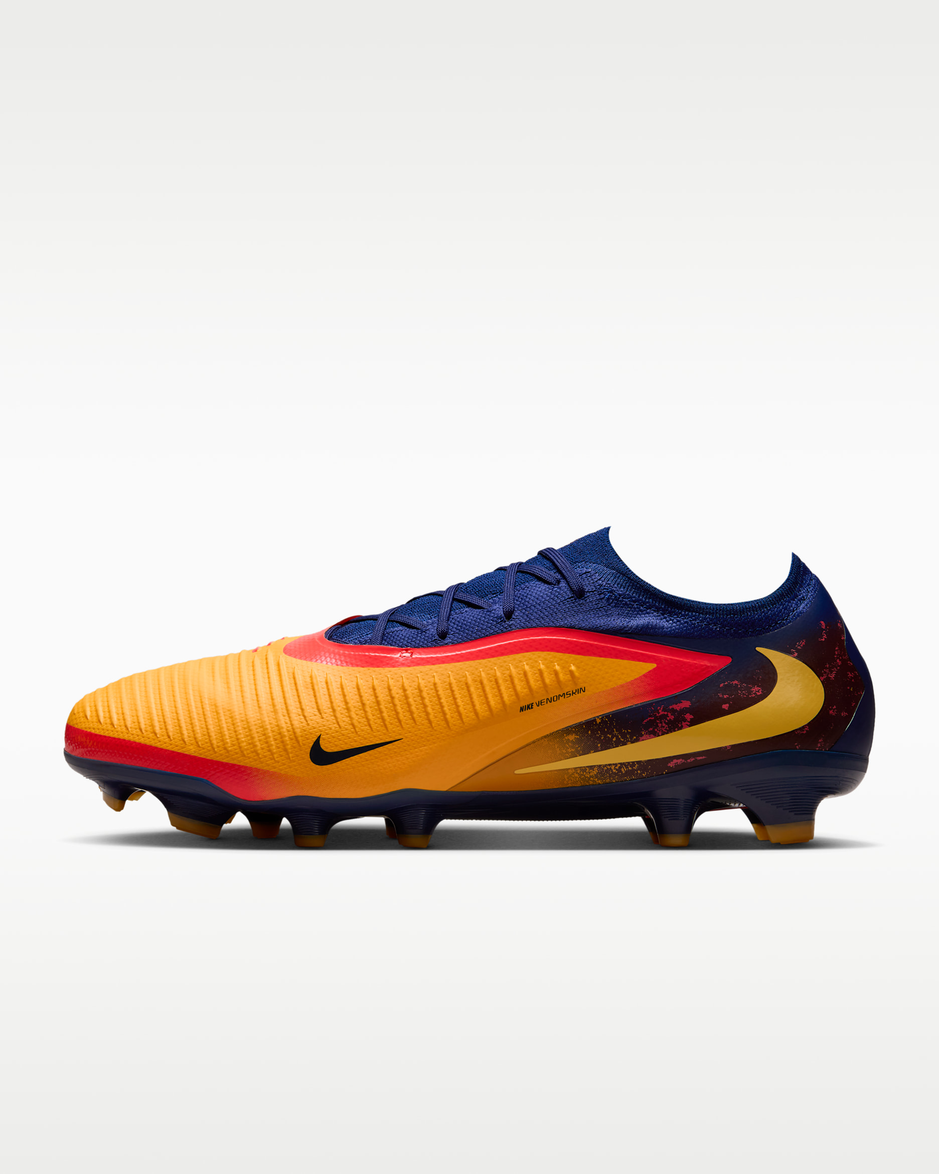 Nike Phantom 6 Low Pro 'Erling Haaland' Firm-Ground Football Boot - Laser Orange/Blue Void/Lemon Venom