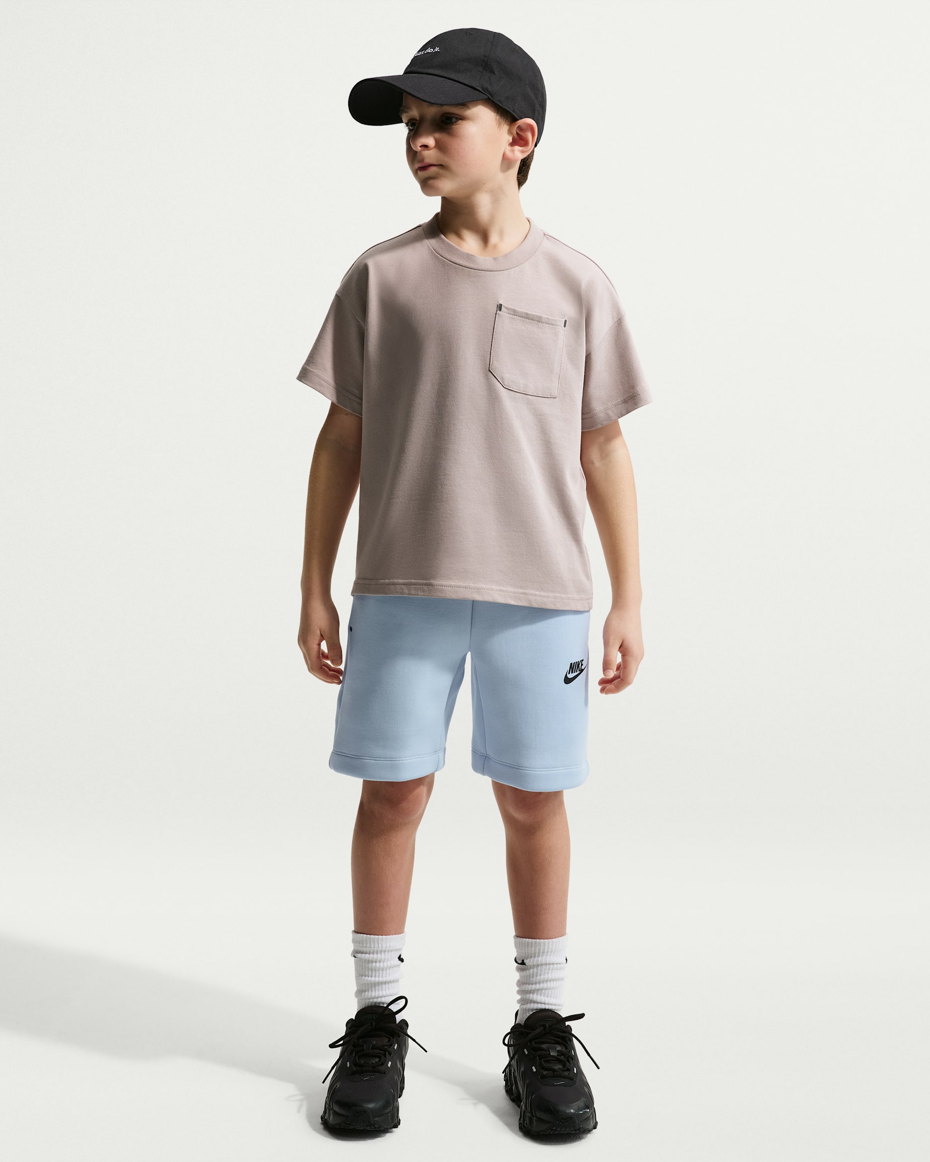 Shorts para niño talla grande Nike Sportswear Tech Fleece - Azul hidrógeno/Negro