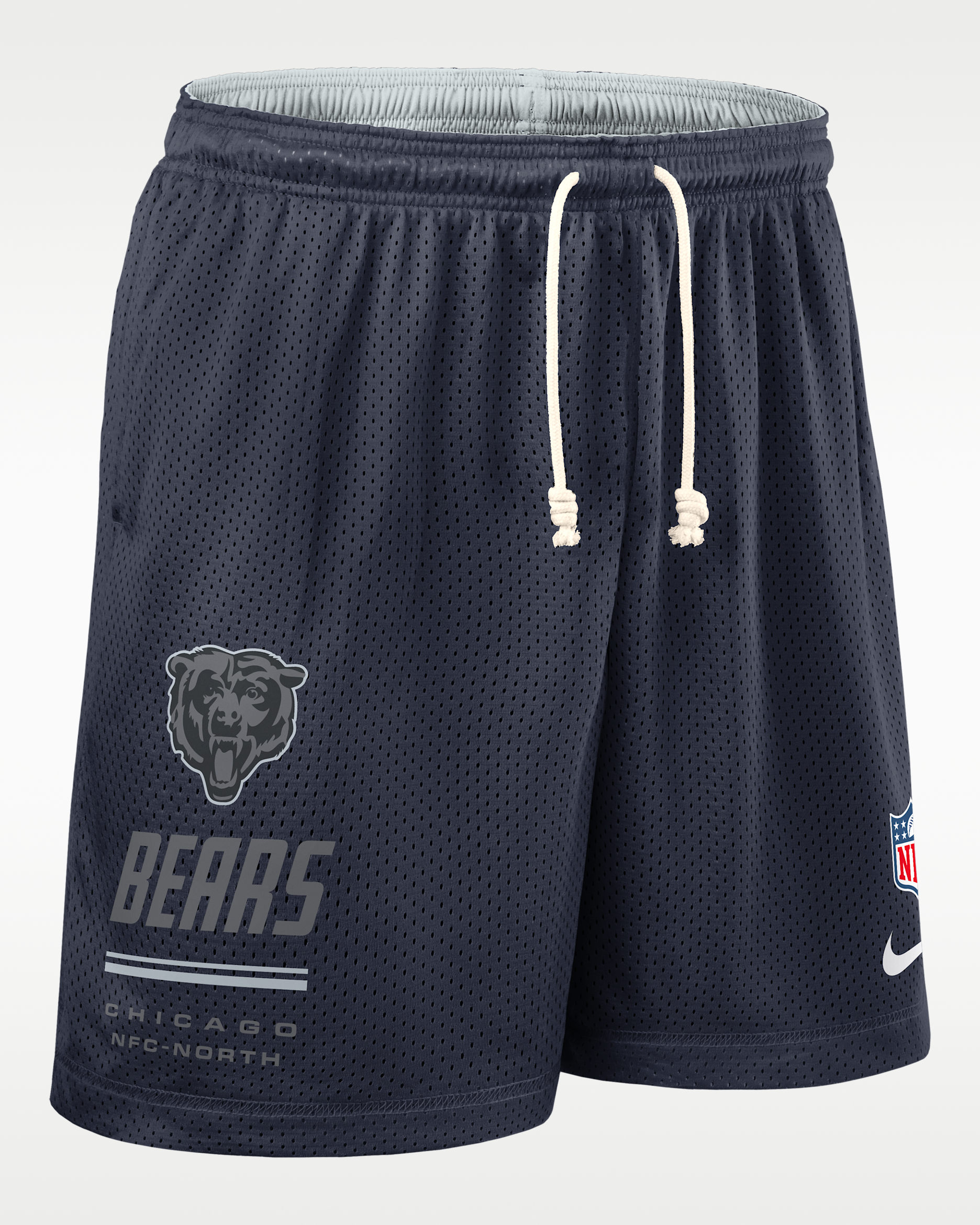 Chicago Bears Sideline Reversible Men's Nike Dri-FIT NFL Shorts - Marine/Platinum