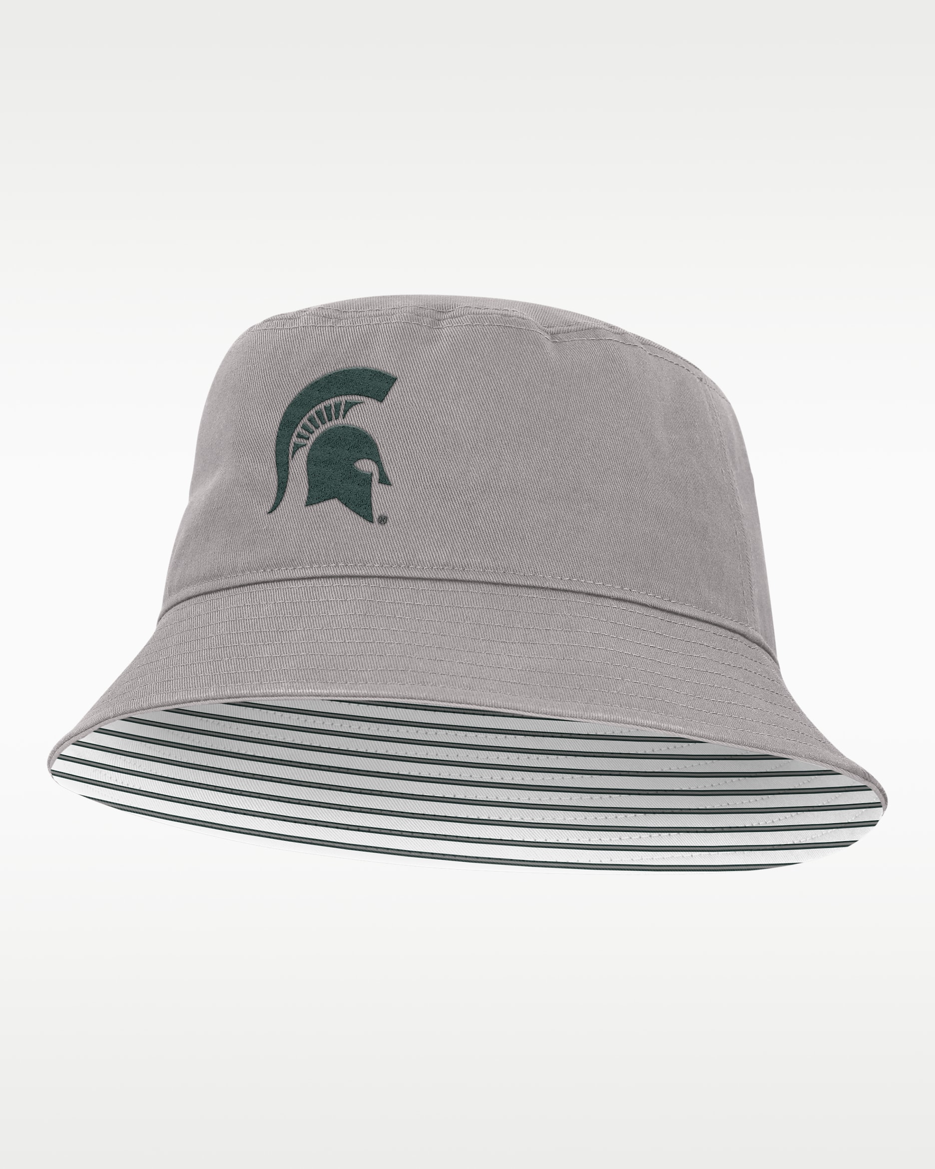 Gorro tipo pescador universitario Nike para hombre Michigan State Primetime Apex - Gris