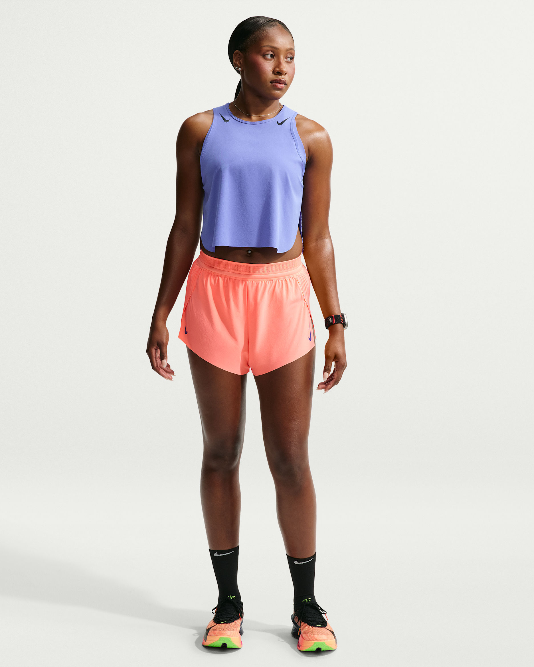 Nike AeroSwift 'Faith Kipyegon' Women's Dri-FIT ADV Mid-Rise 7.5cm (approx.) Brief-Lined Running Shorts - Atomic Pink/Black/White/Old Royal