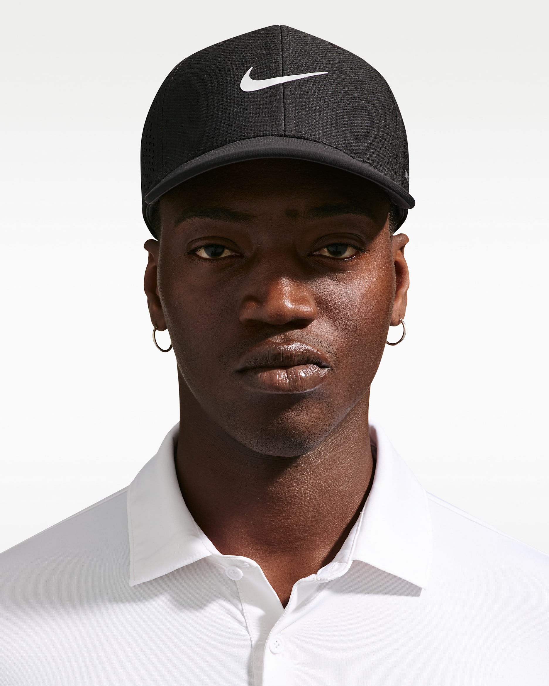 Nike Rise Dri-FIT ADV SwooshFlex Structured Golf Cap - Black/Anthracite/White