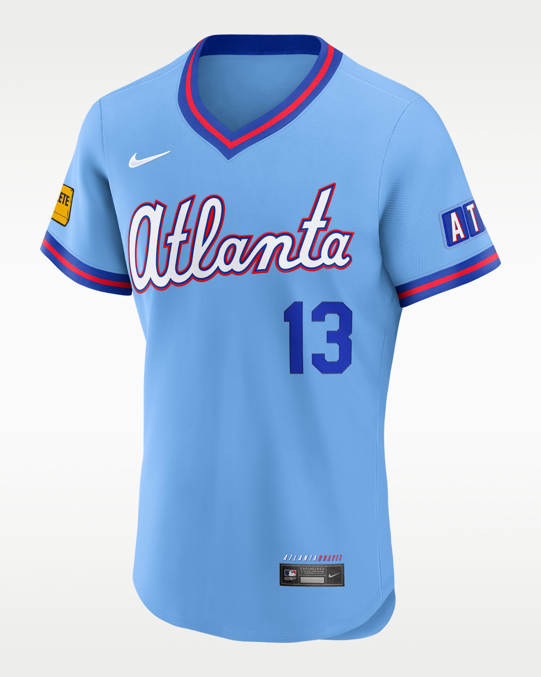 Ronald Acuna Jr. Atlanta Braves City Connect Men's Nike MLB Authentic Jersey - Powder Blue