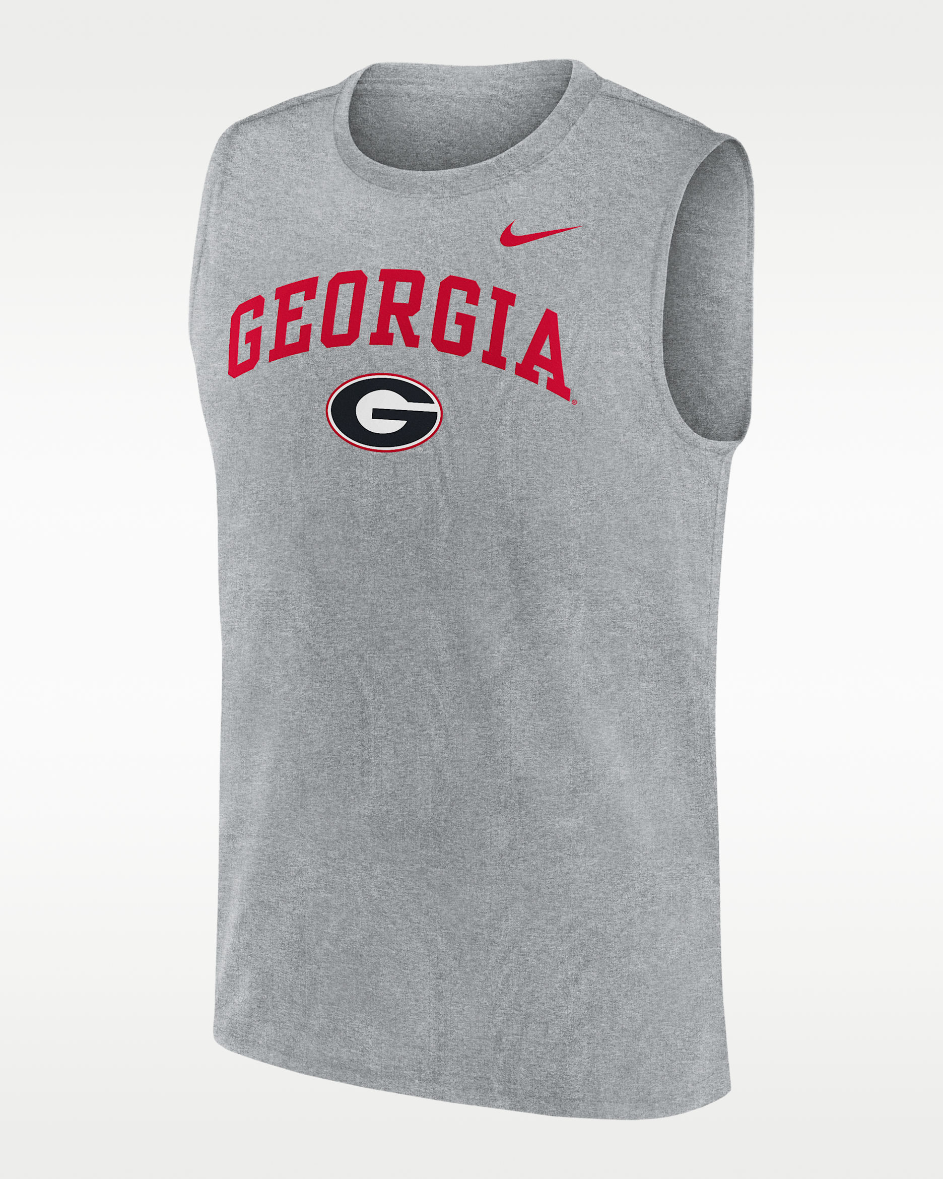 Georgia Primetime Arch Legend Men's Nike Dri-FIT College Muscle Tank Top - Grey