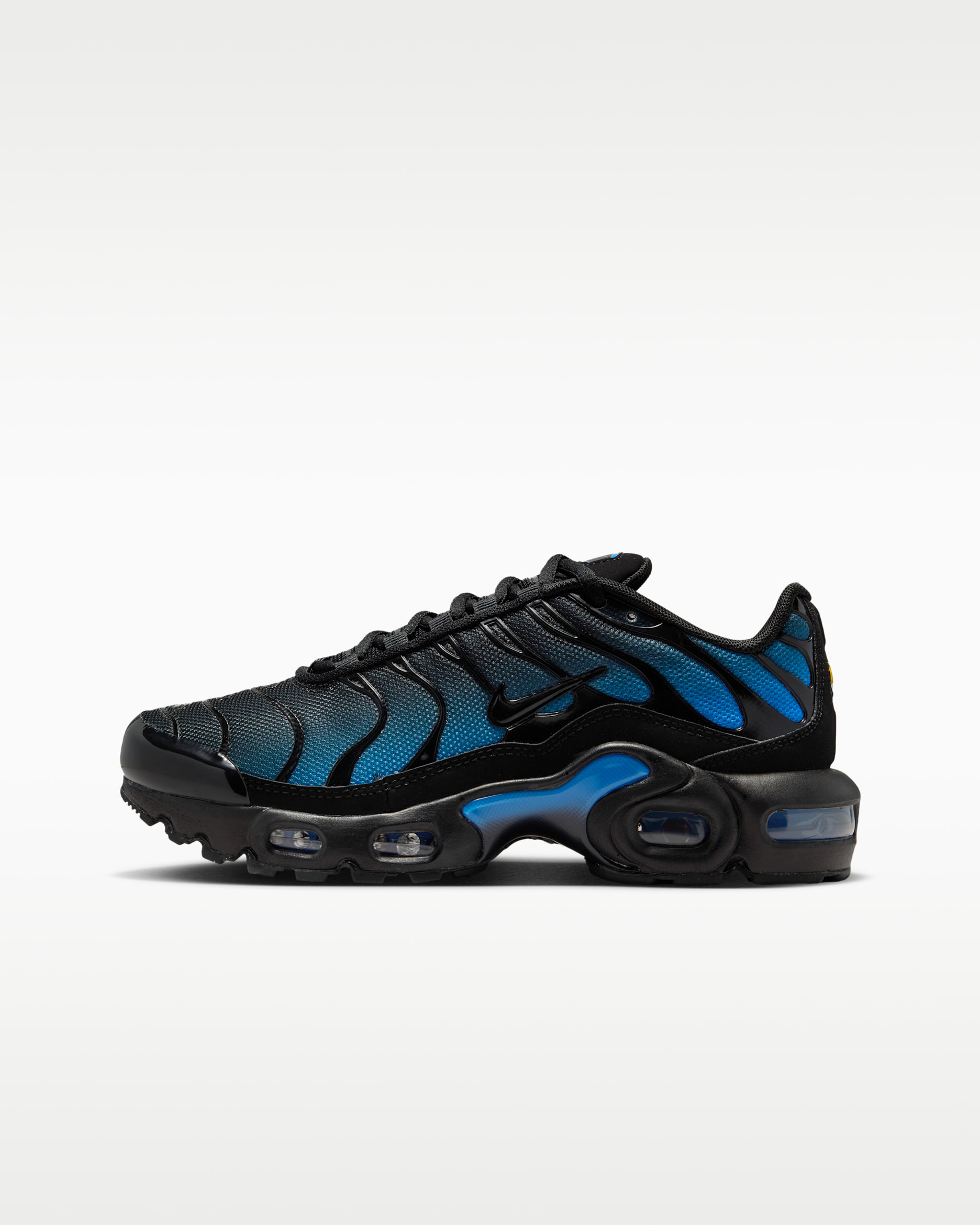 Nike Air Max Plus Genç Çocuk Ayakkabısı - Siyah/Blue Crystal/Siyah
