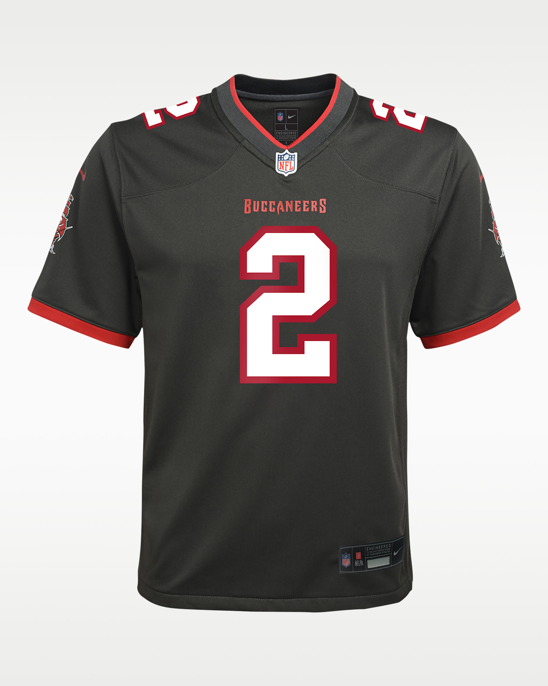 Emeka Egbuka Tampa Bay Buccaneers Big Kids' Nike NFL Game Jersey - Pewter
