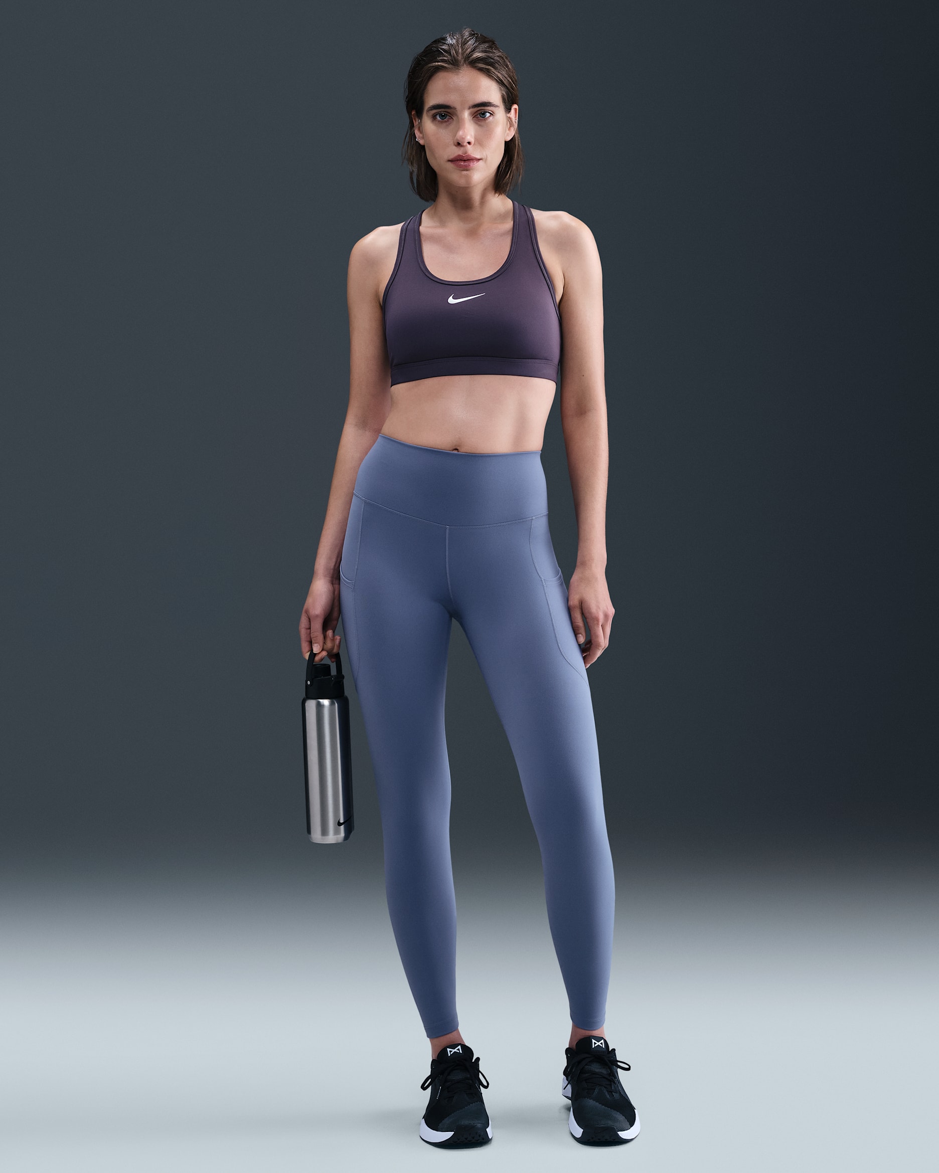 Nike One Women's High-Waisted 7/8 Leggings with Pockets - World Indigo
