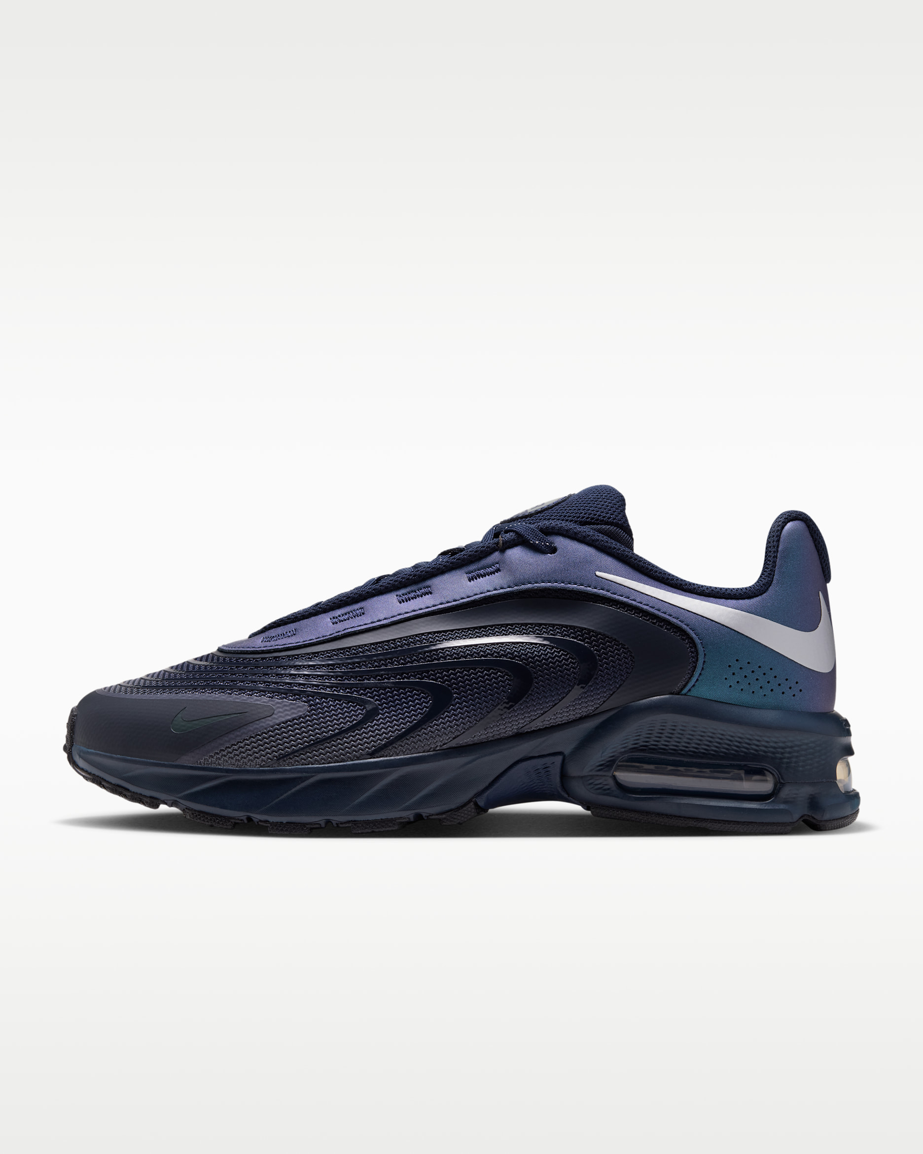 Tenis con detalles de diseño reflejante para hombre Nike Air Max Fire - Obsidiana/Gris humo/Jade transparente/Plata metalizado