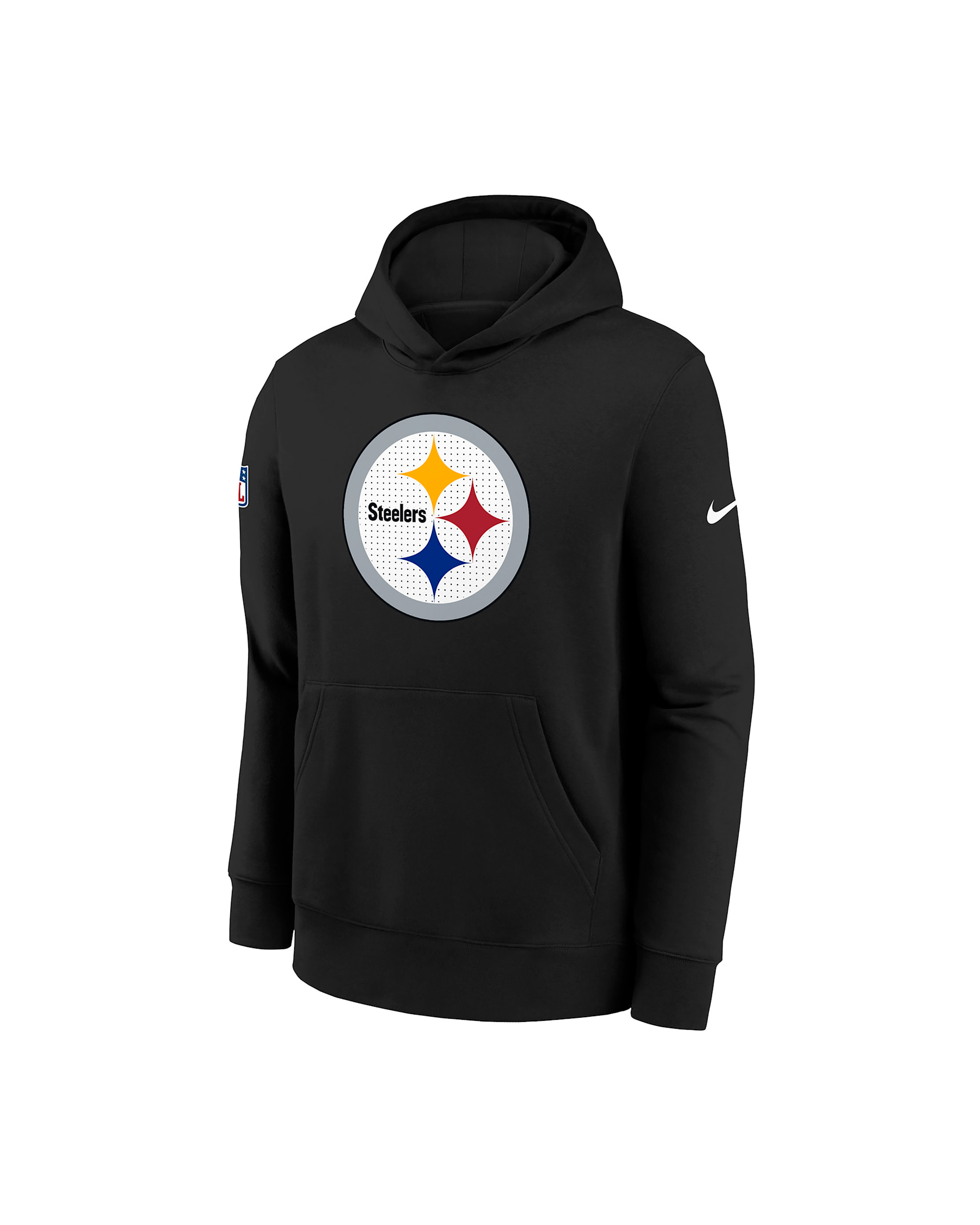 Pittsburgh Steelers Sideline Club Big Kids' Nike NFL Pullover Hoodie - Black