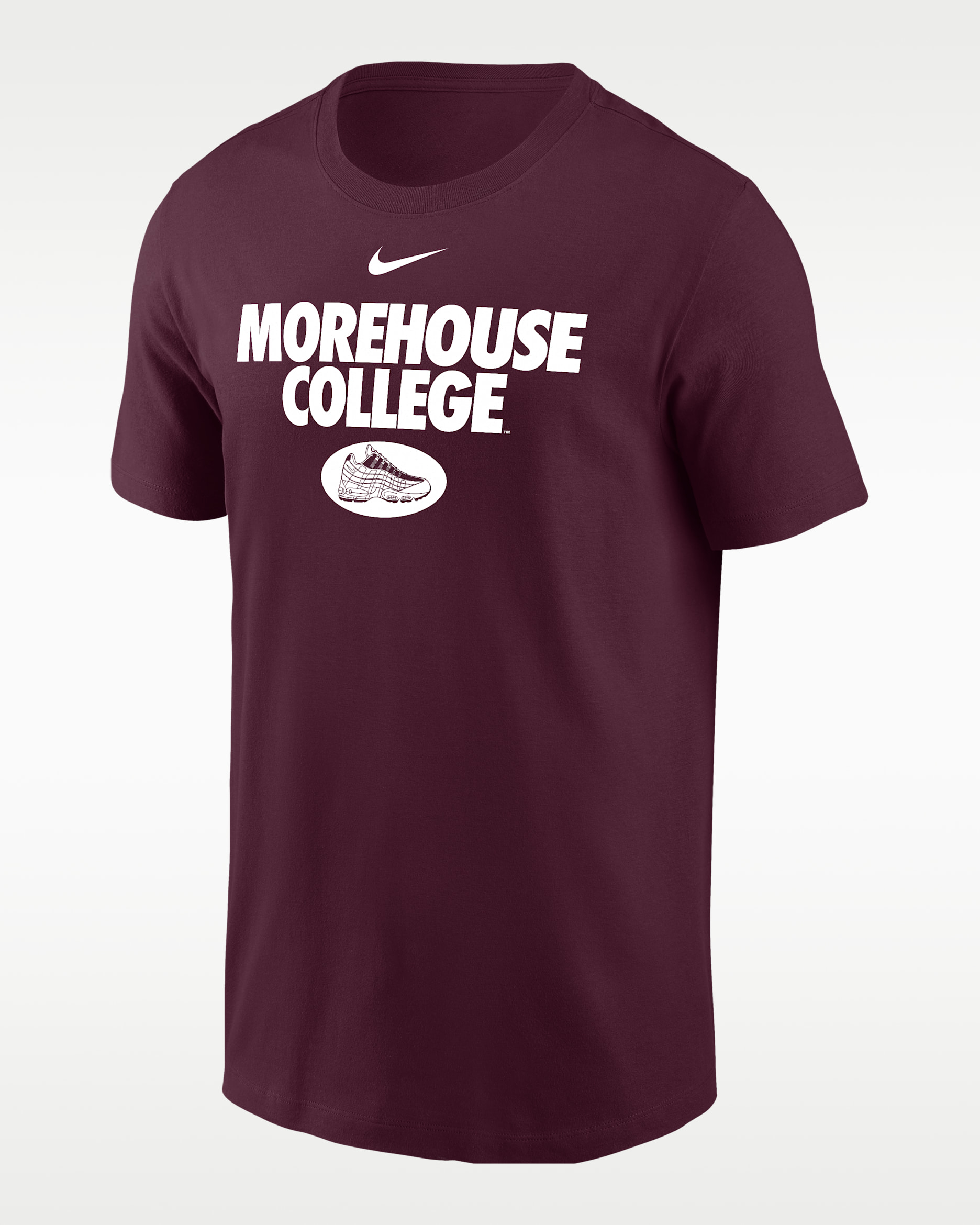 Nike College (Morehouse College) Men's Air Max Short-Sleeve T-Shirt - Deep Maroon