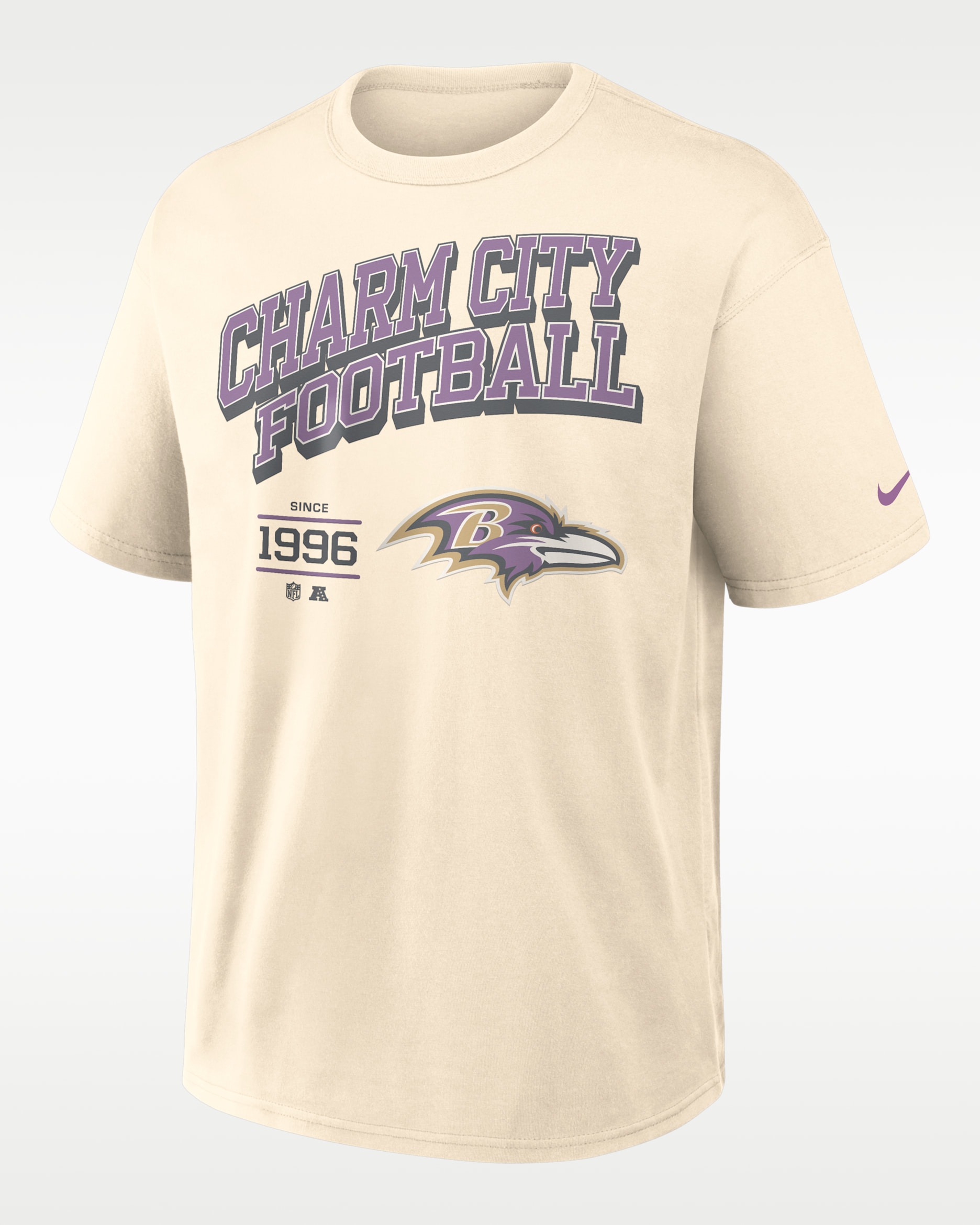 Baltimore Ravens Max90 Men's Nike NFL T-Shirt - Natural