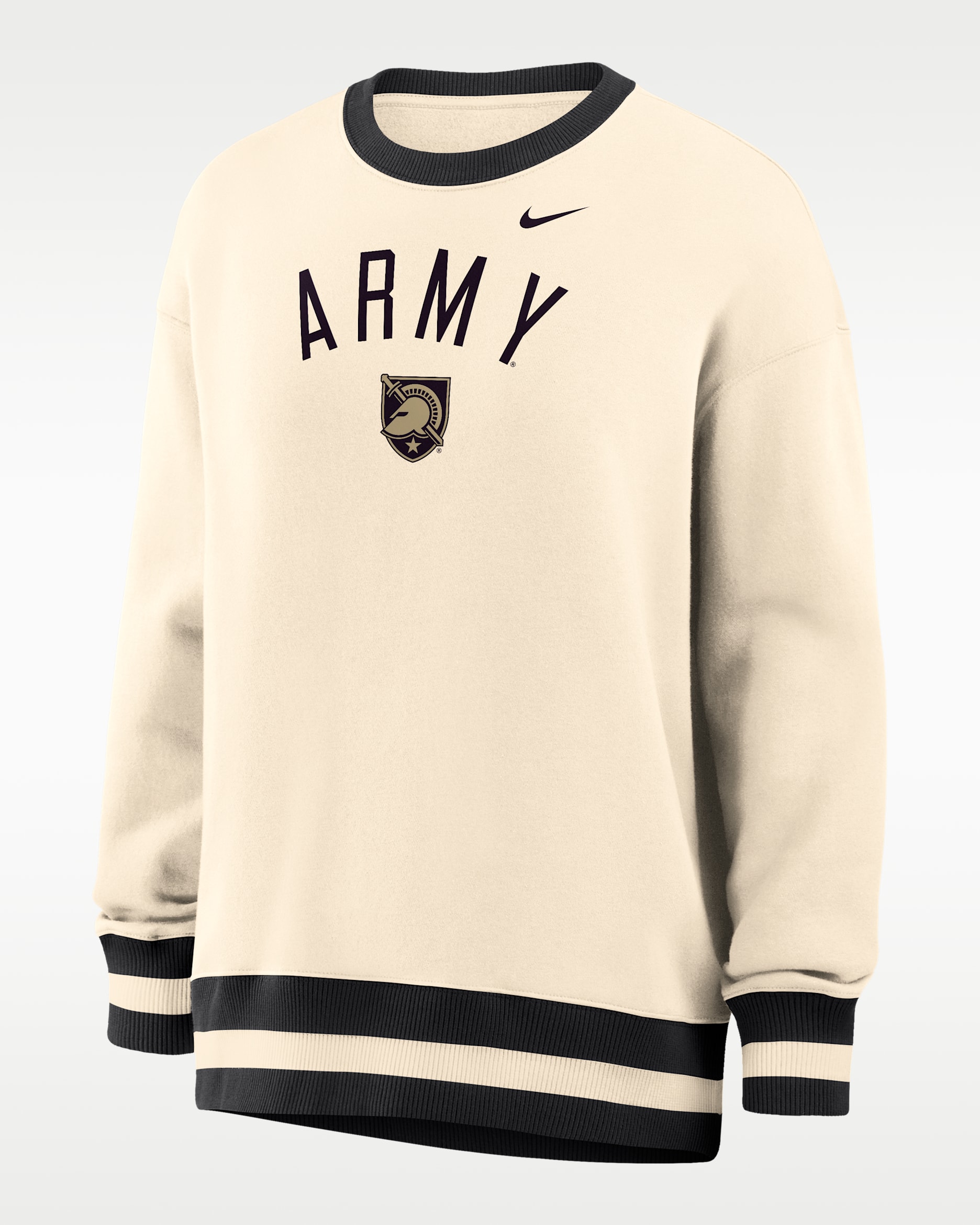Nike Phoenix (Army) Women's Oversized Crew-Neck Sweatshirt - Natural/Black