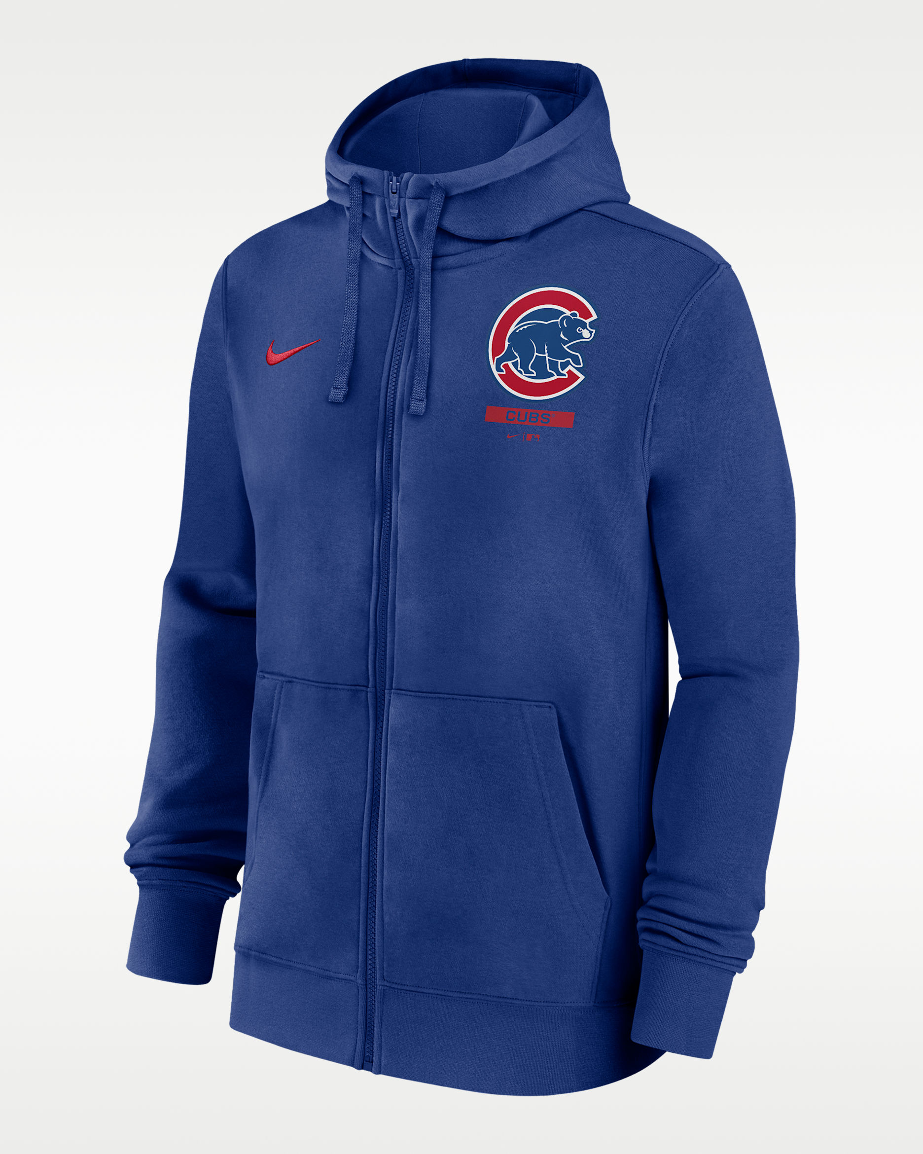 Chicago Cubs Lockup Men's Nike MLB Full-Zip Hoodie - Royal