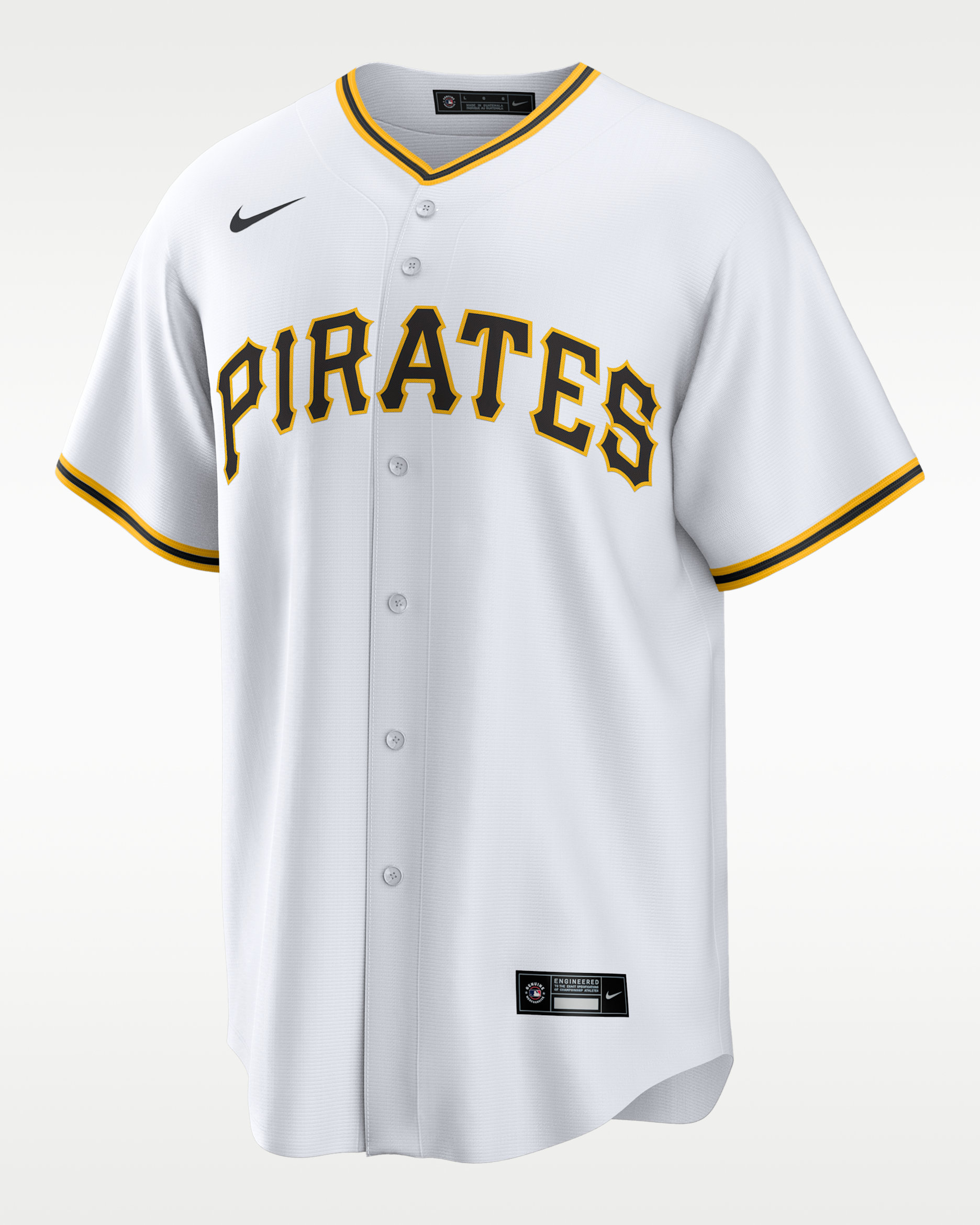Jersey Nike de la MLB Replica para hombre Paul Skenes Pittsburgh Pirates - Blanco