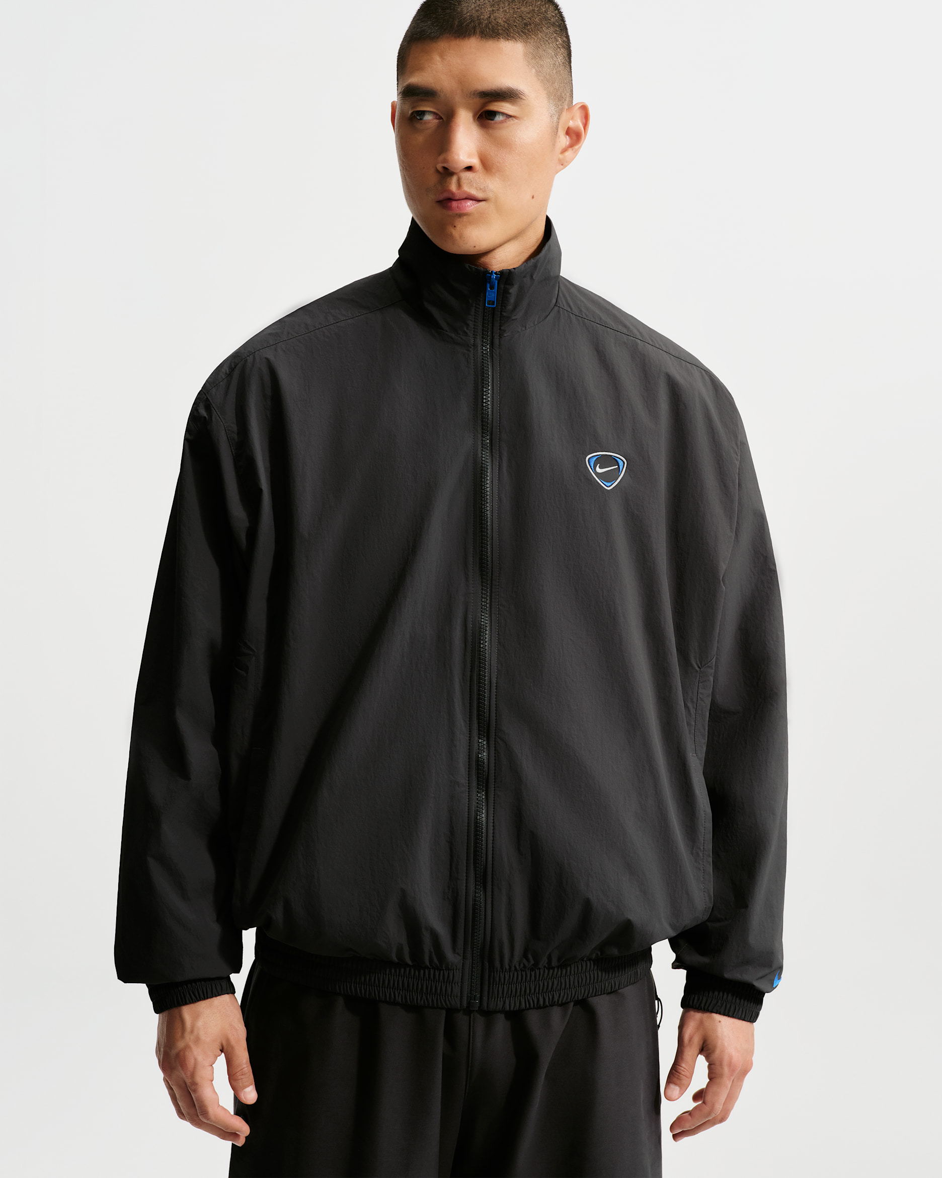 Nike Sportswear Men's Woven Tracksuit Jacket - Anthracite/Blue Jay