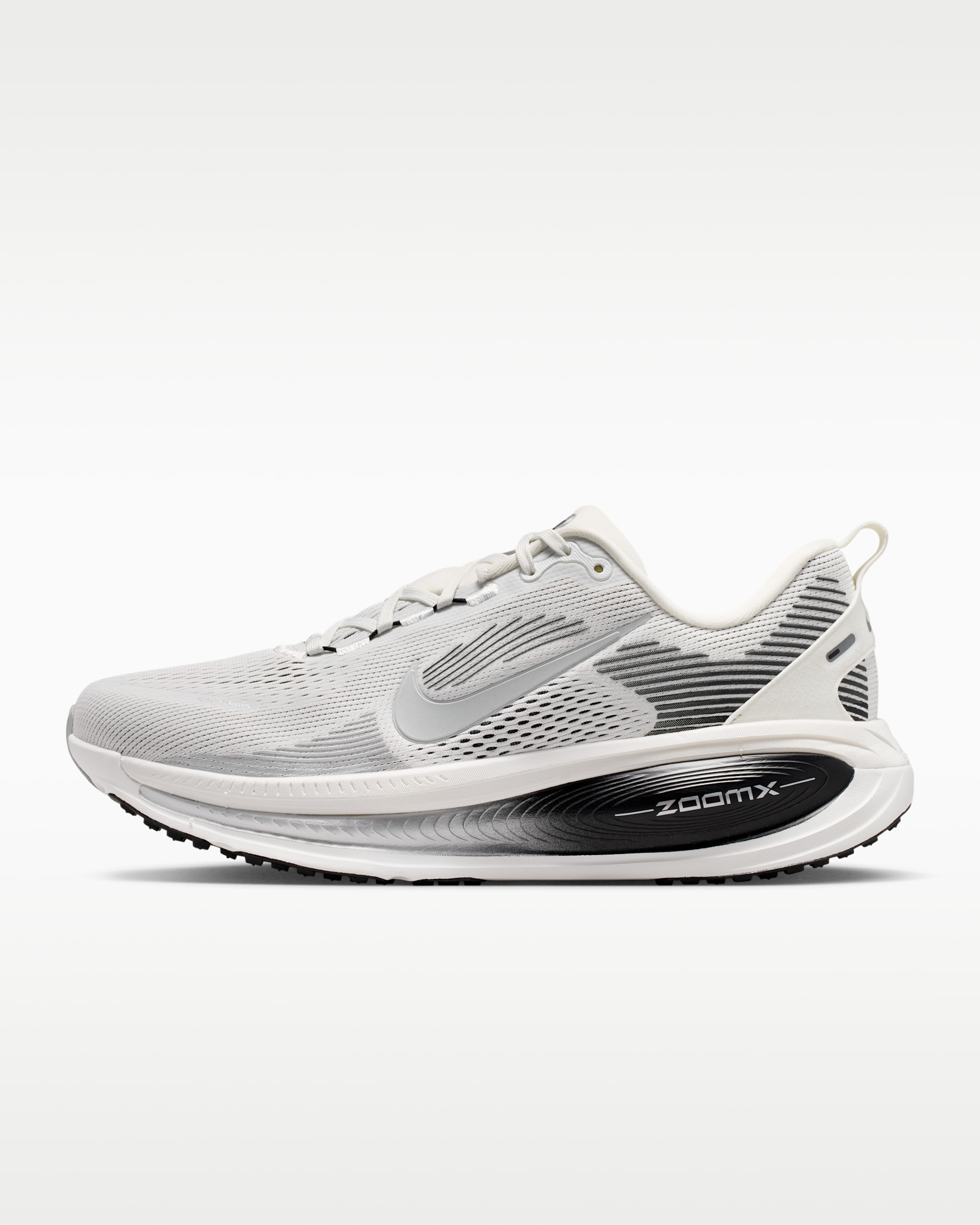 Nike Vomero 18 Men's Road Running Shoes - Summit White/Black/Off White/Metallic Silver