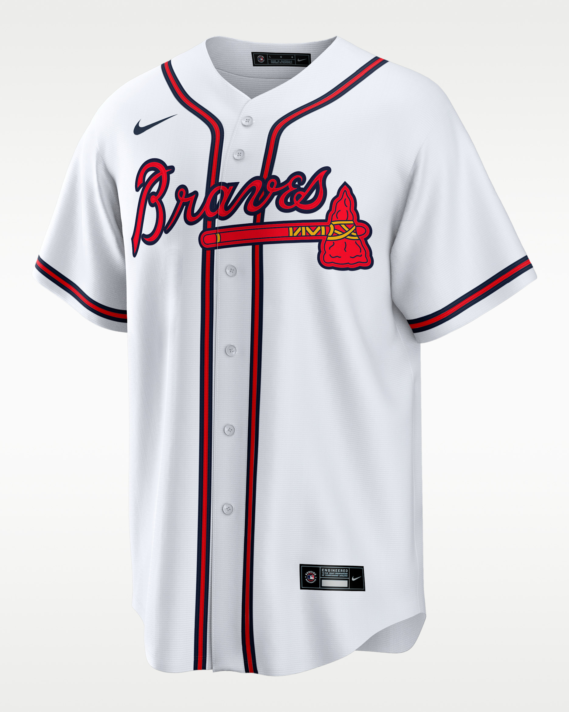 Jersey Nike de la MLB Replica para hombre Austin Riley Atlanta Braves - Blanco