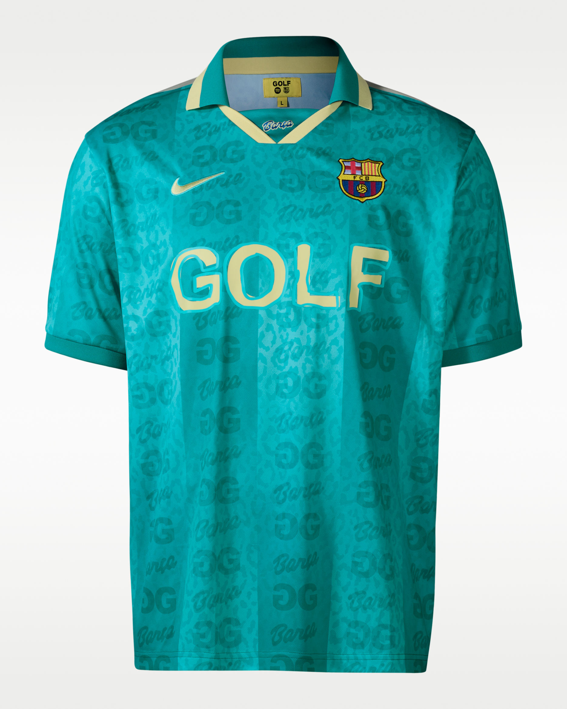 FC Barcelona x GOLF WANG Men's Nike Dri-FIT Short-Sleeve Soccer Top - Teal