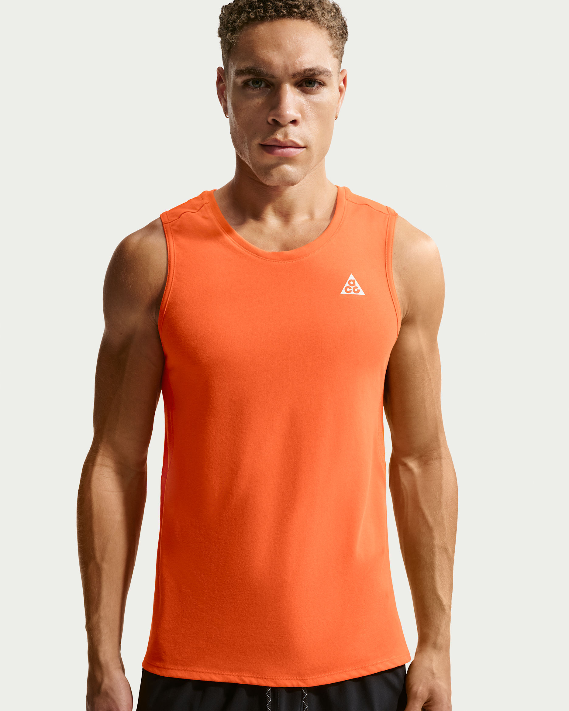 Nike ACG 'Solar Chase' Men's Dri-FIT ADV Tank Top - Safety Orange/Safety Orange/Summit White