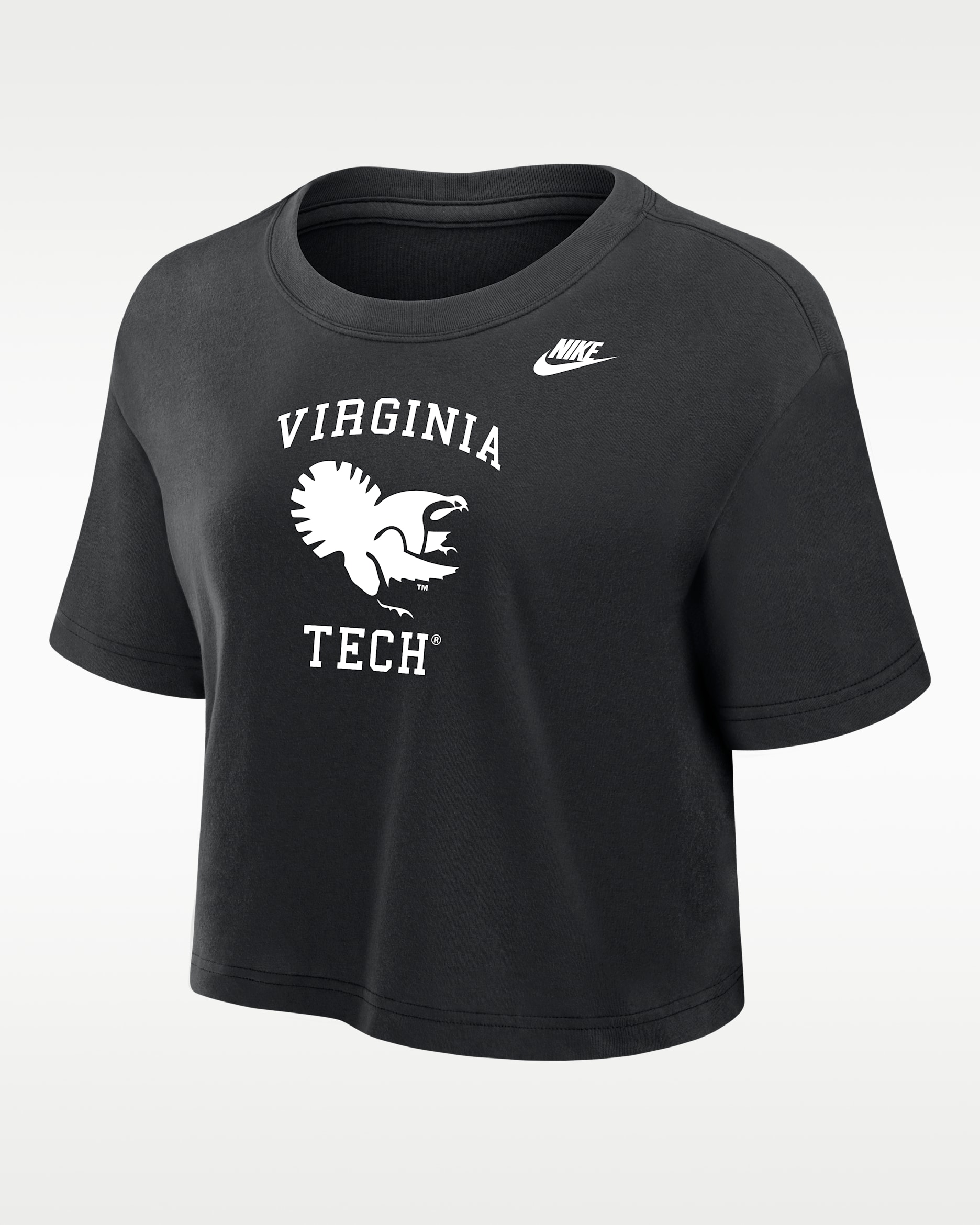 Virginia Tech Hokies Women's Nike Dri-FIT Cropped T-Shirt - Black