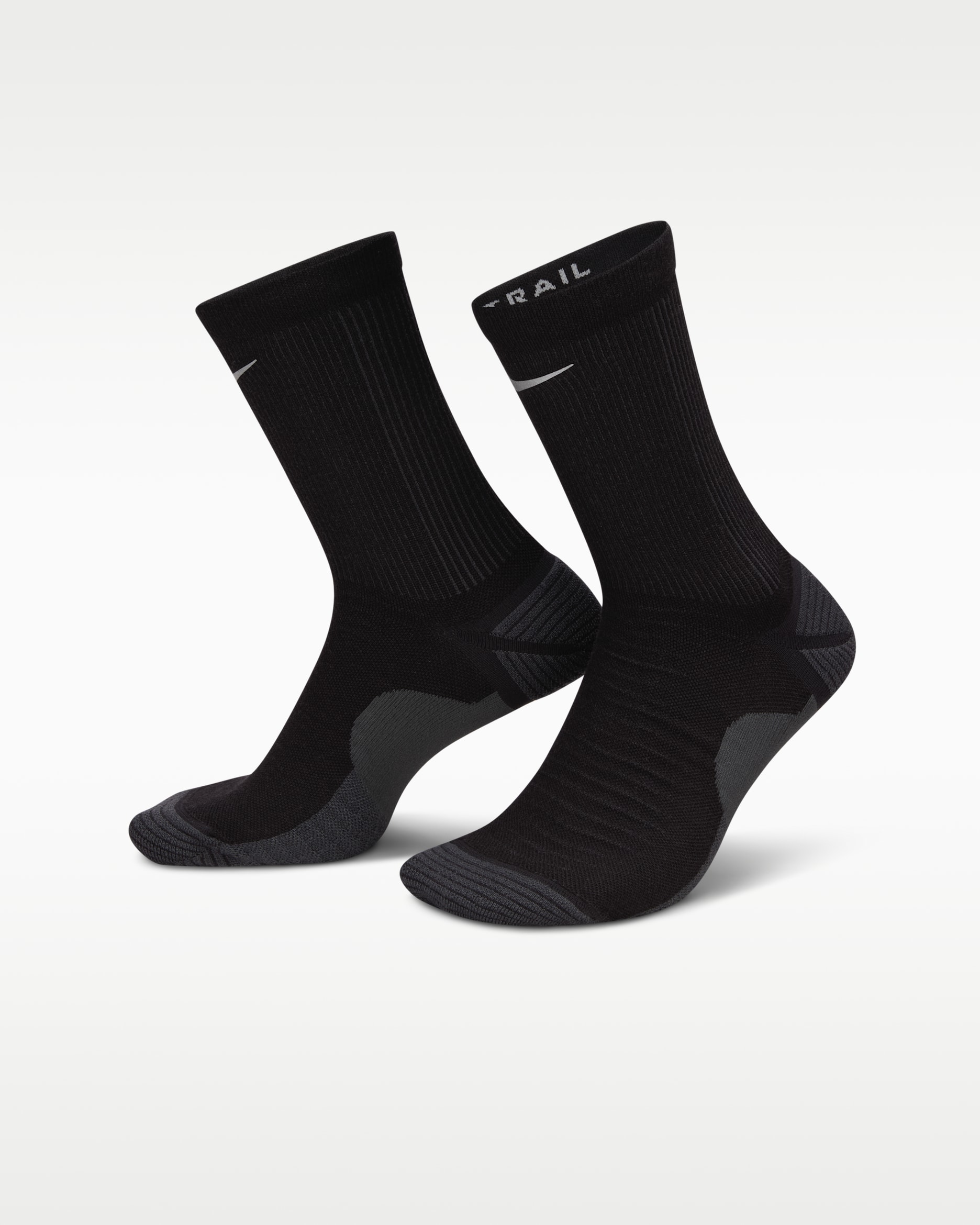 Calcetines largos de trail running (1 par) Nike - Negro/Antracita/Reflejo plata