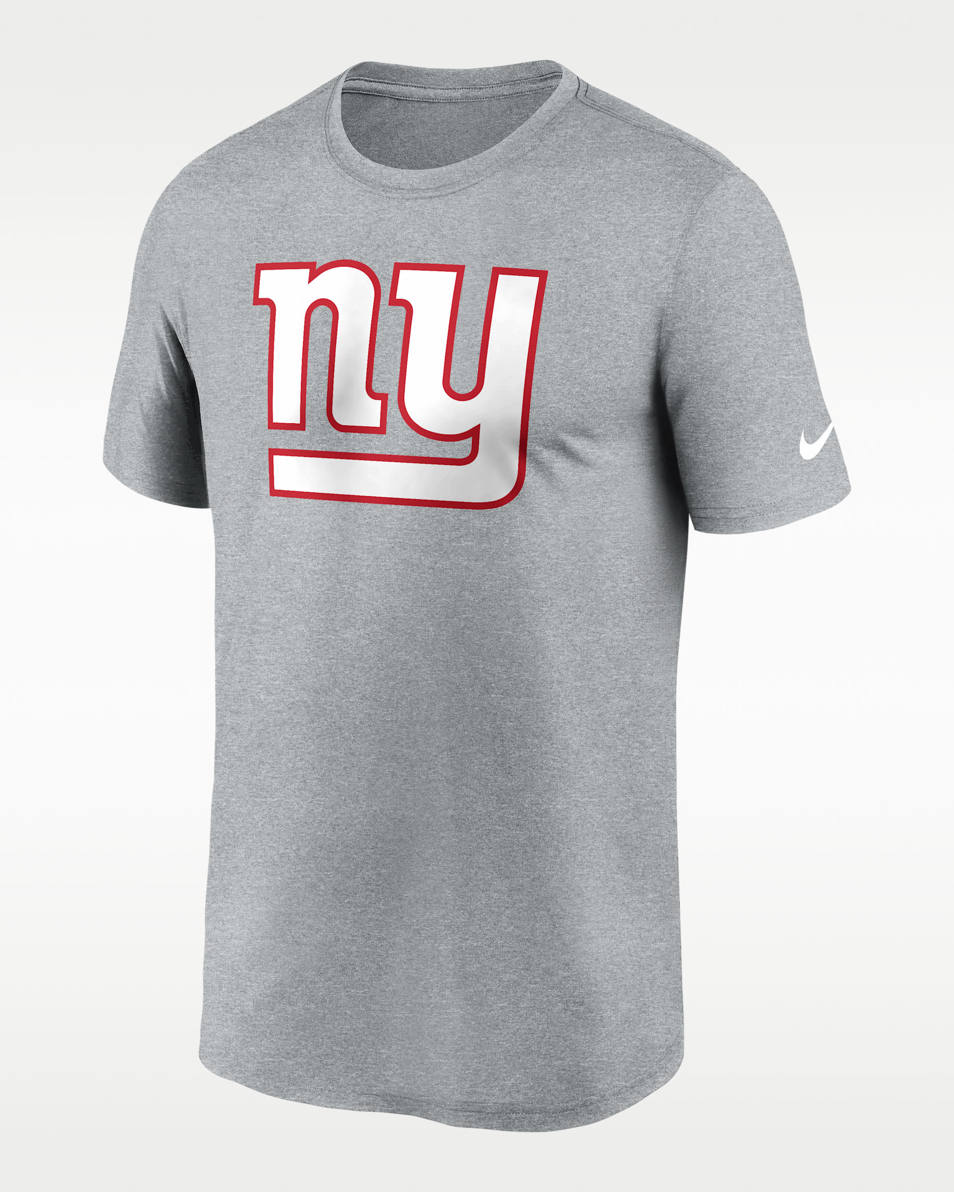 New York Giants Legend Logo Men's Nike Dri-FIT NFL T-Shirt - Charcoal Heather