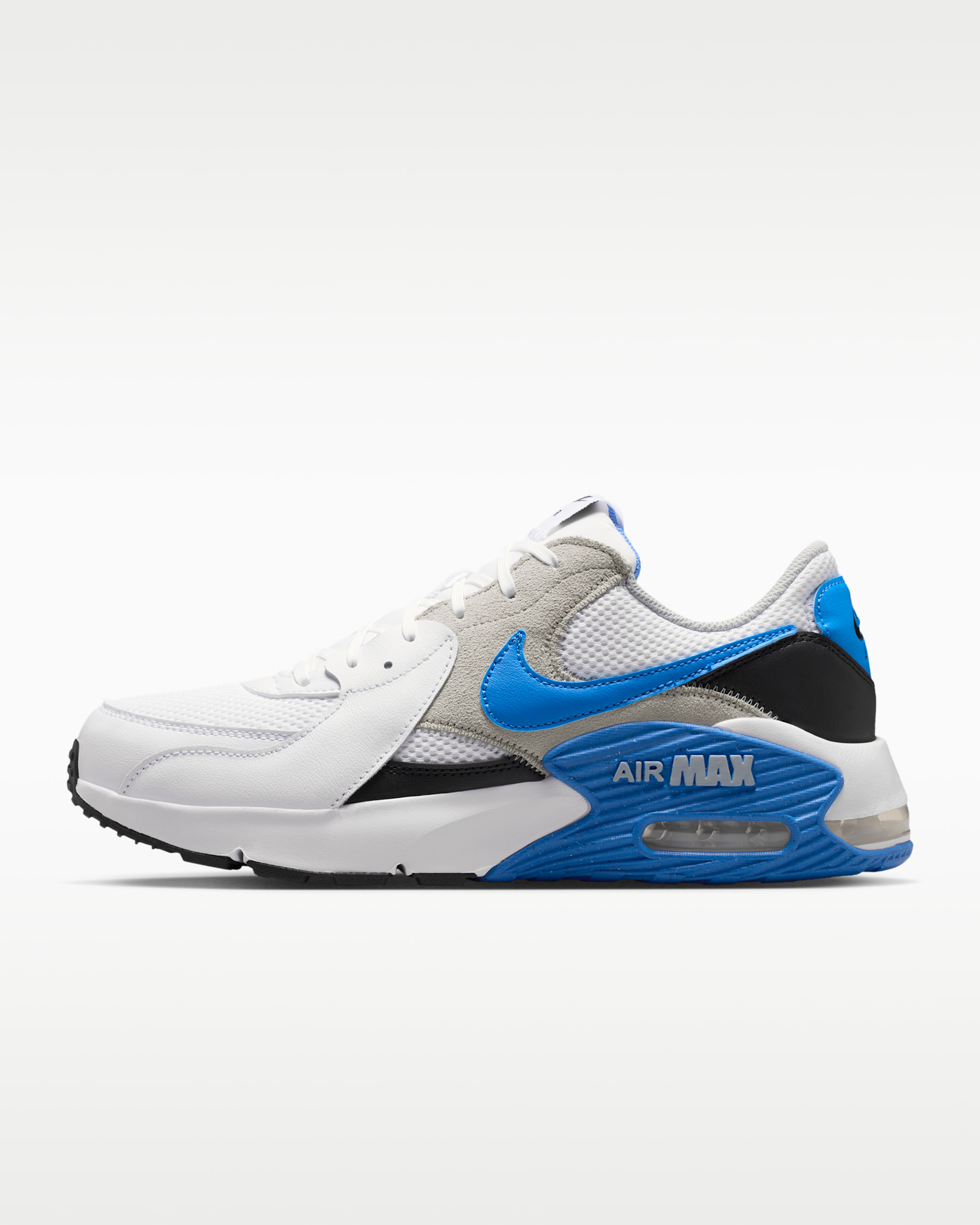 Nike Air Max Excee Men's Shoes - White/Light Smoke Grey/Black/Blue Crystal