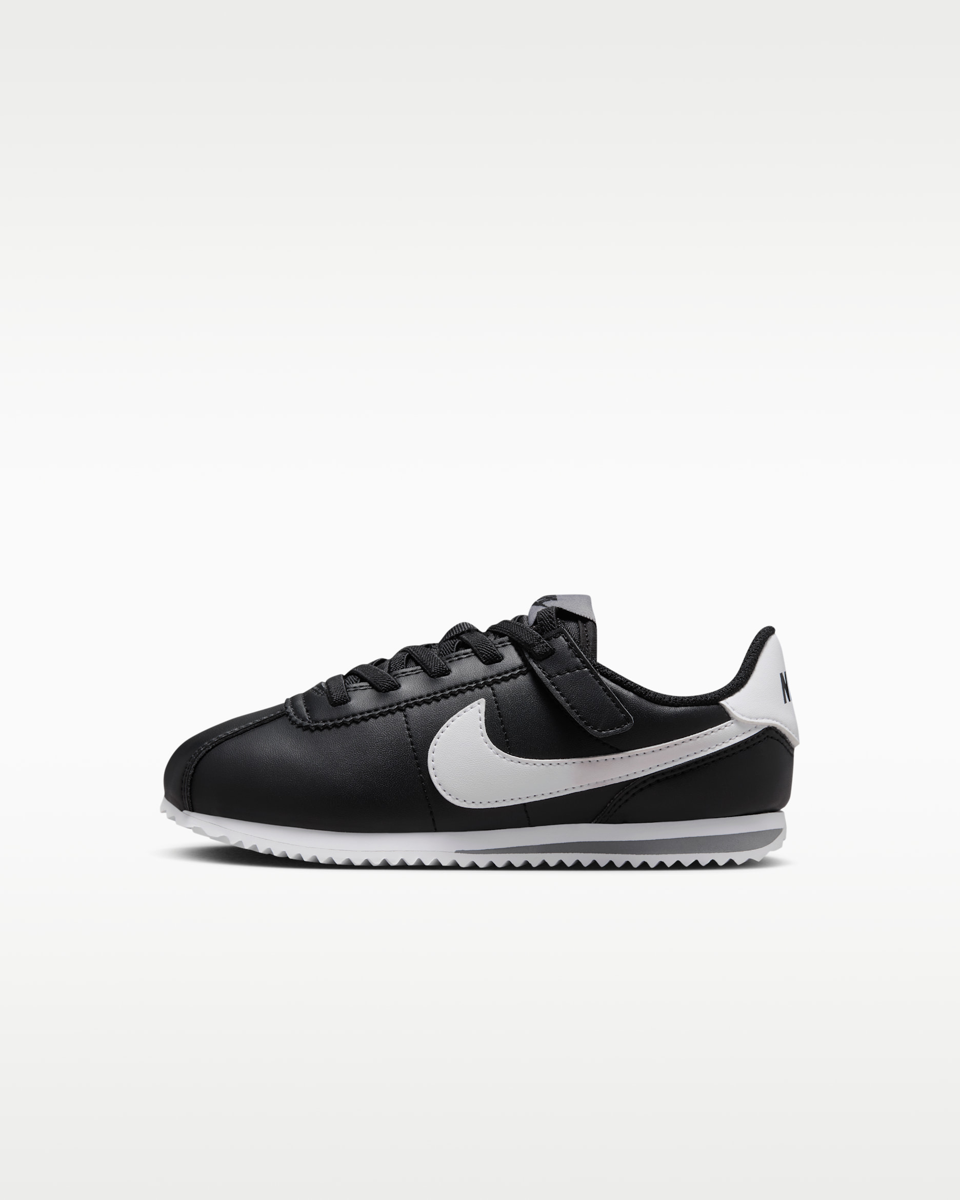 Nike Cortez EasyOn Younger Kids' Shoes - Black/Cool Grey/White