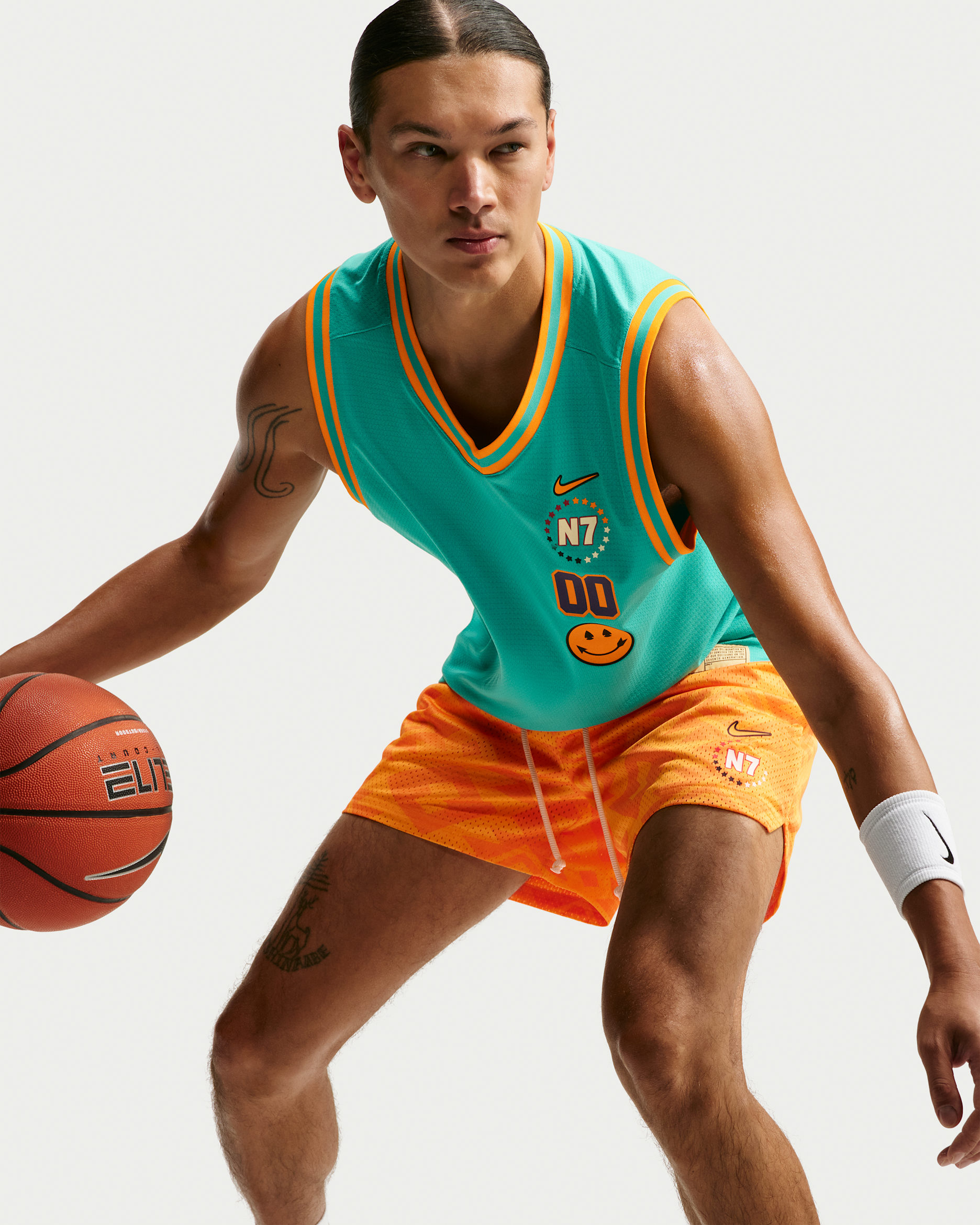 Nike N7 DNA Men's Dri-FIT Basketball Jersey - Oasis Teal/Sundial