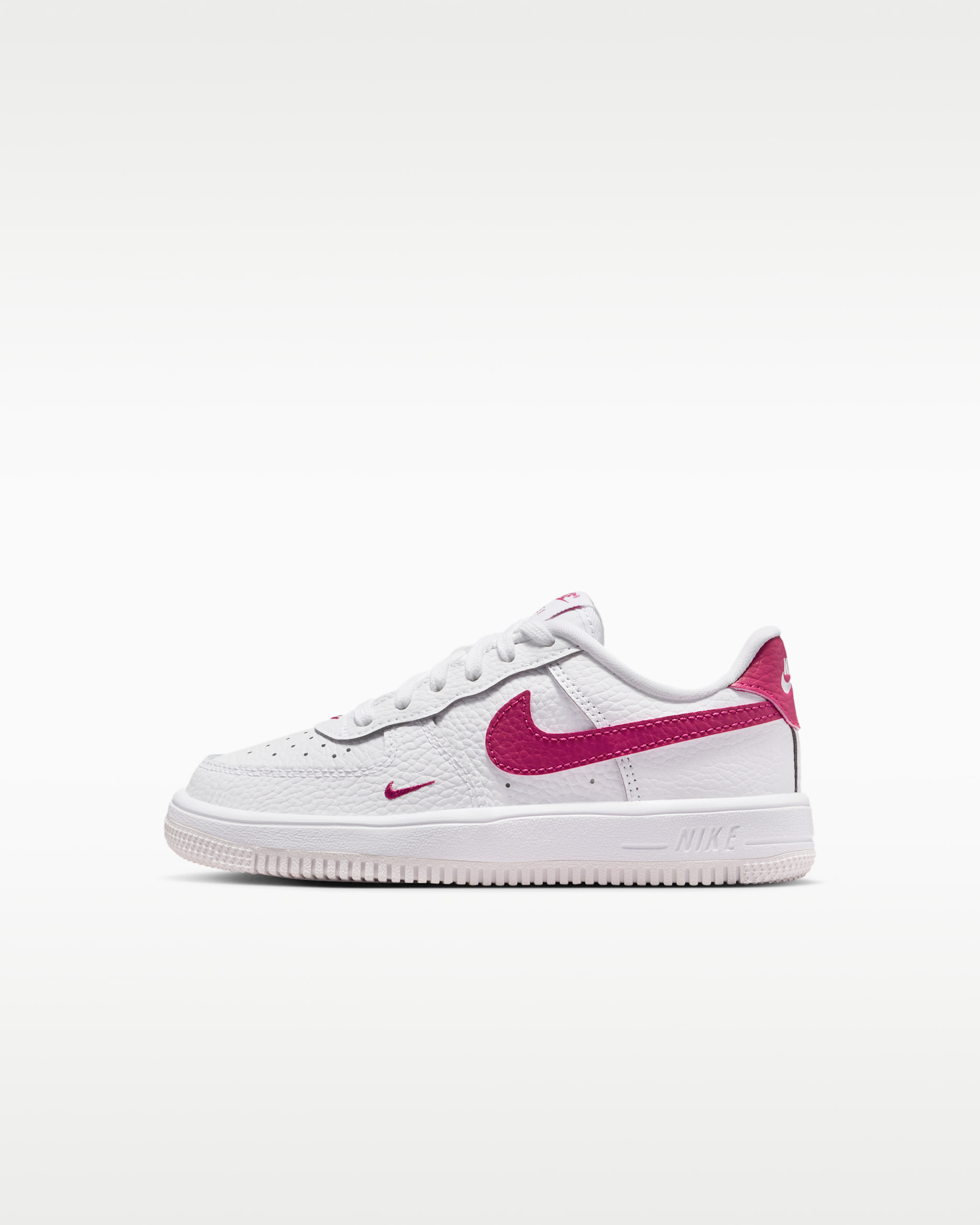 Nike Force 1 Low Younger Kids' Shoes - White/Sweet Beet