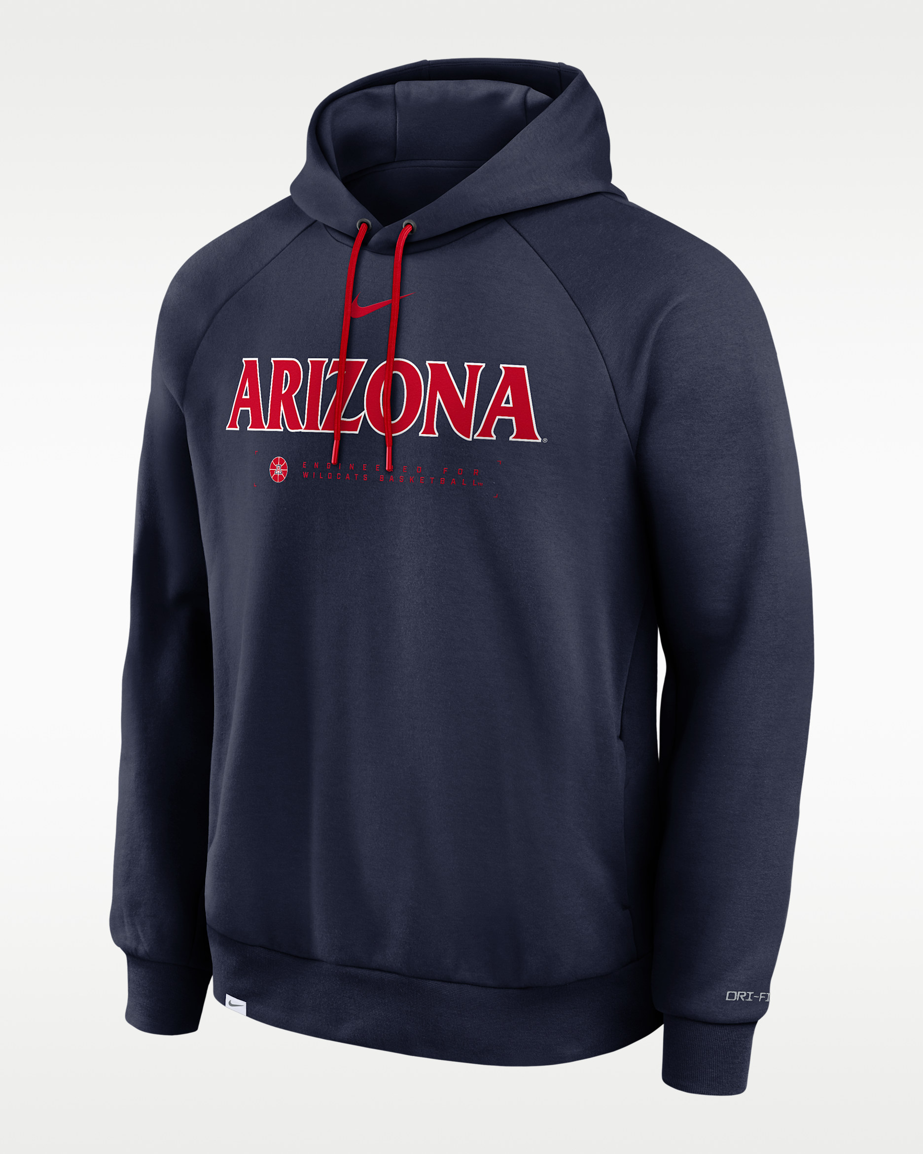 Arizona Courtside Basketball Practice Men's Nike Dri-FIT Pullover Hoodie - Navy