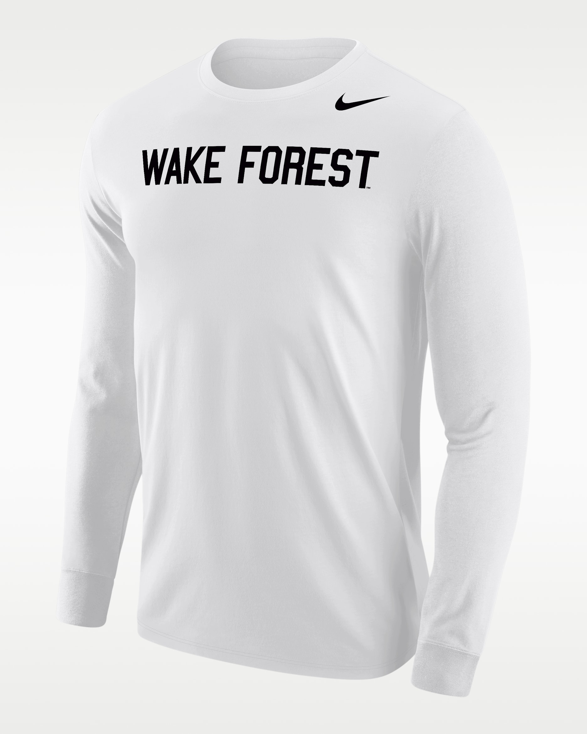 Playera de manga larga de futbol americano Nike para hombre Wake Forest Demon Deacons - Blanco