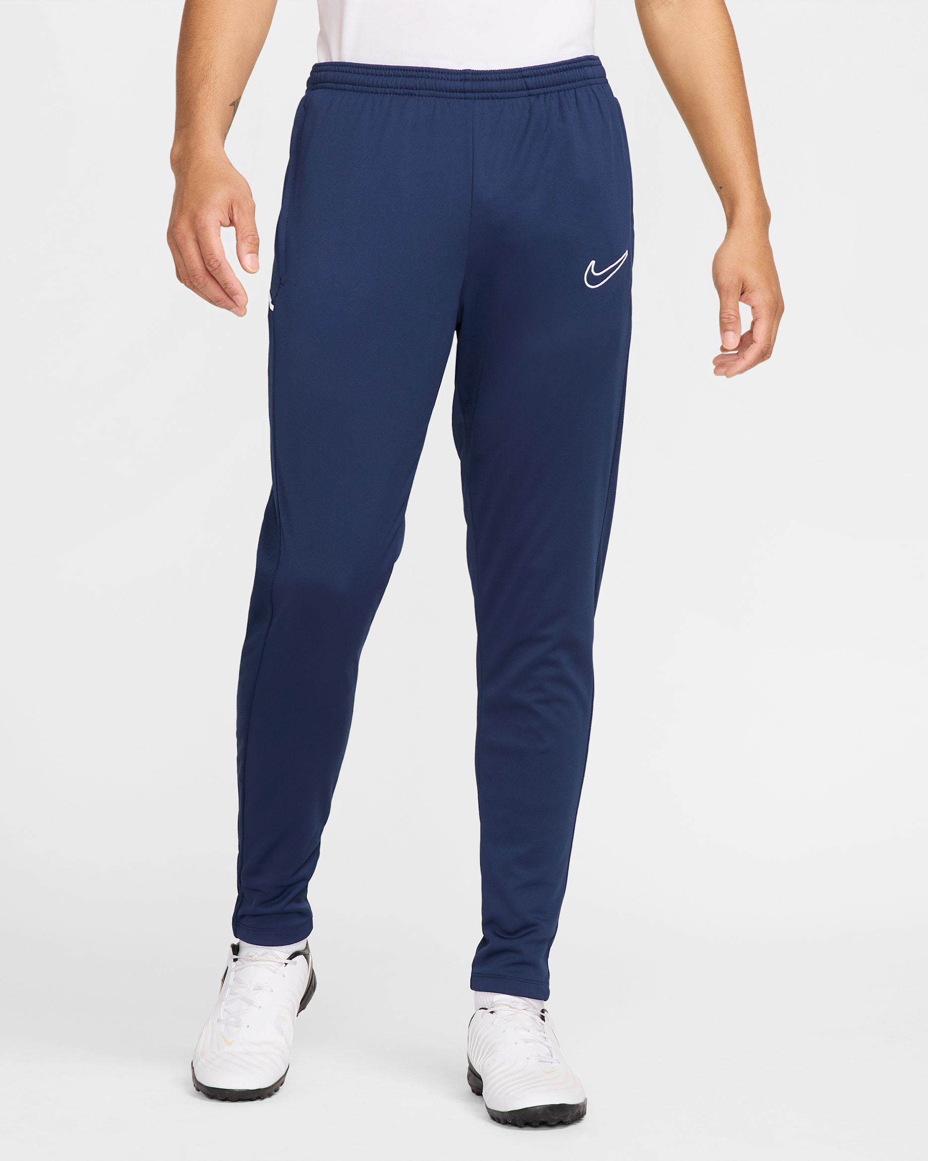 Męskie spodnie piłkarskie Dri-FIT Nike Academy - Midnight Navy/Midnight Navy/Biel