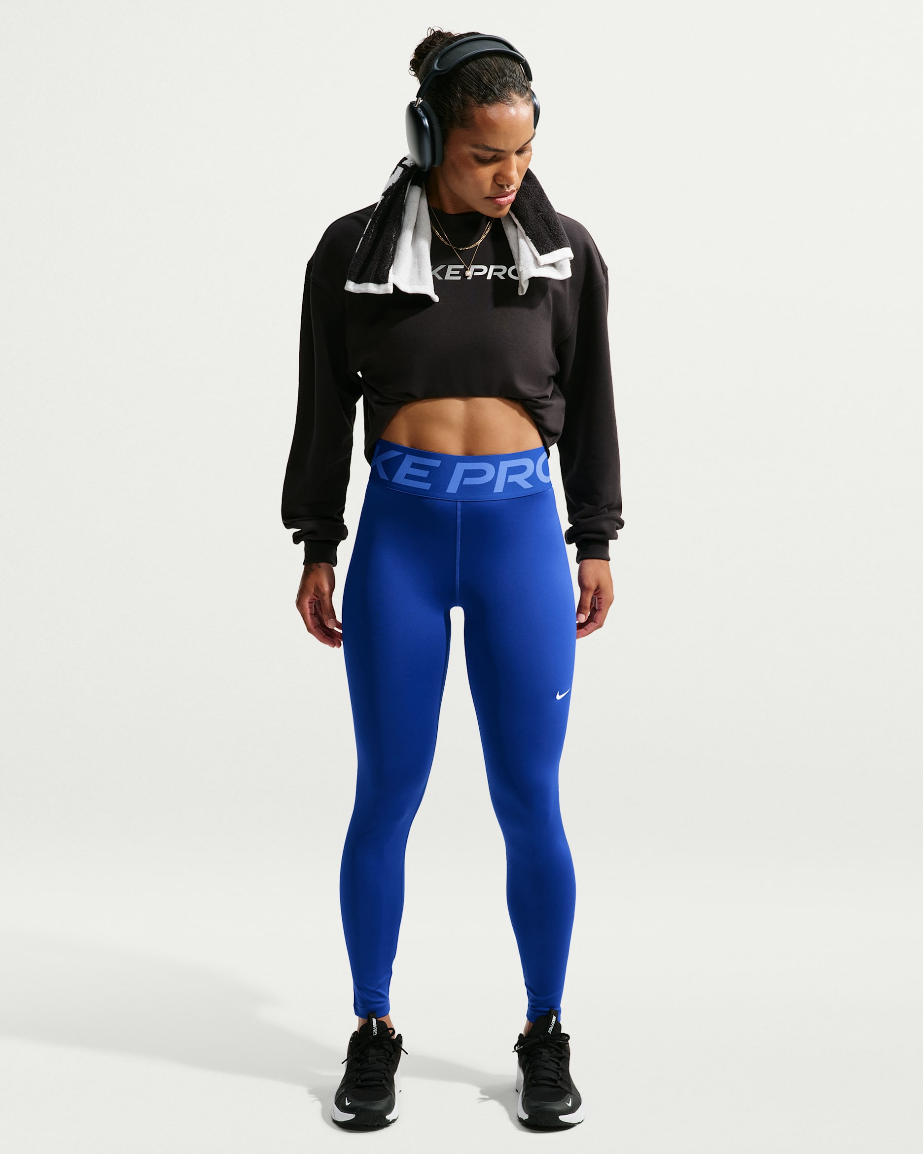 Nike Pro Sculpt Women's High-Waisted Full-Length Leggings - Old Royal/White
