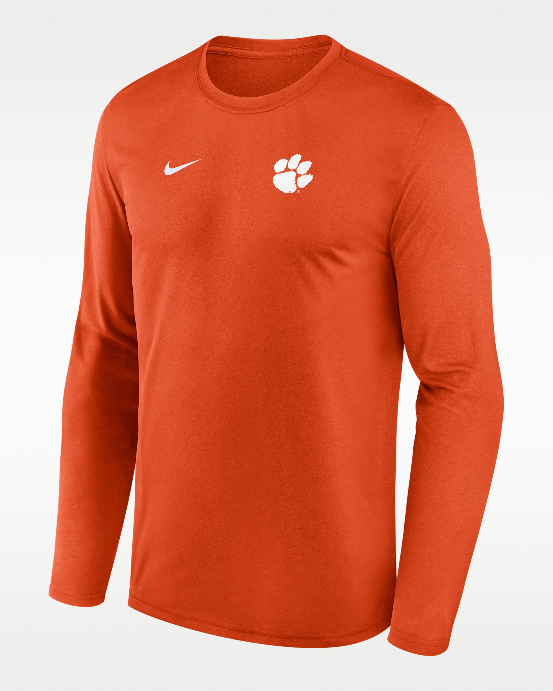 Clemson Sideline Legend Small Logo Men's Nike Dri-FIT College Long-Sleeve T-Shirt - University Orange