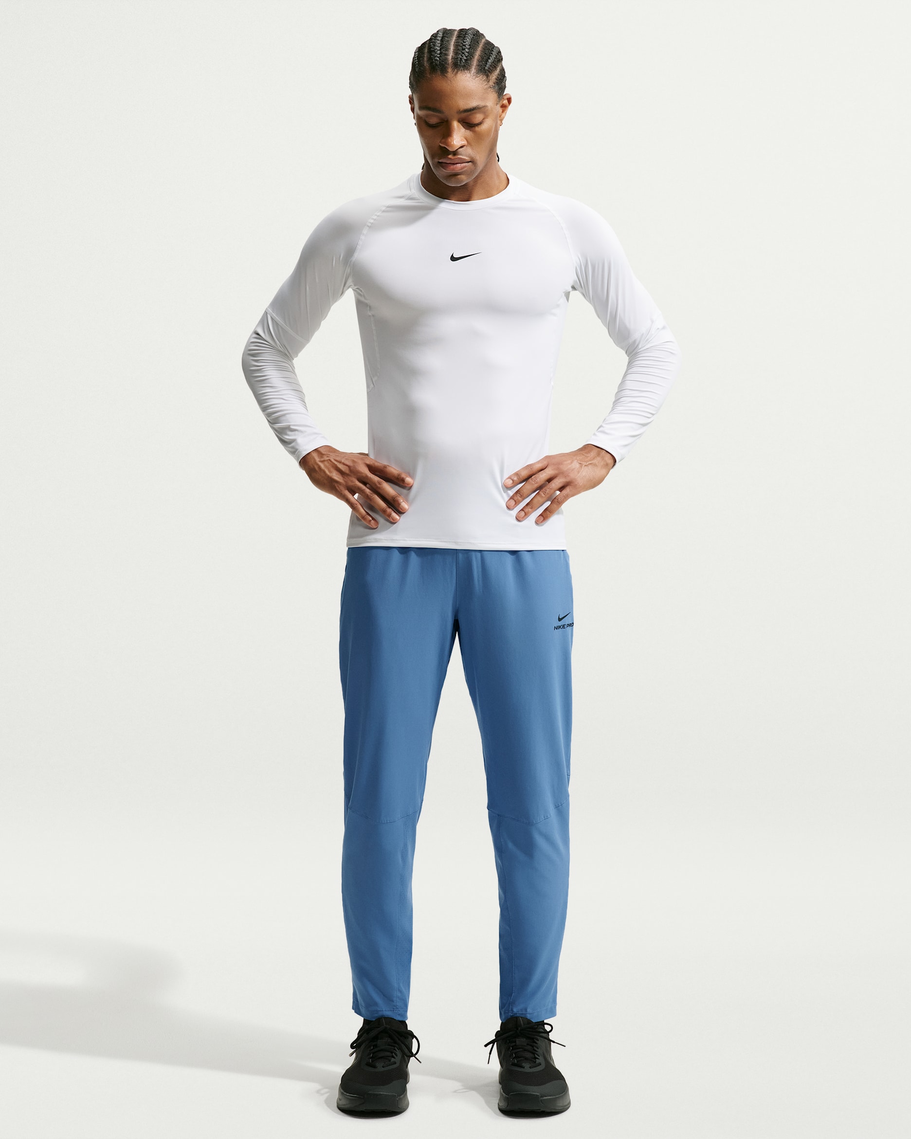Ανδρικό παντελόνι Dri-FIT Nike Pro Training - Indigo Storm/Μαύρο