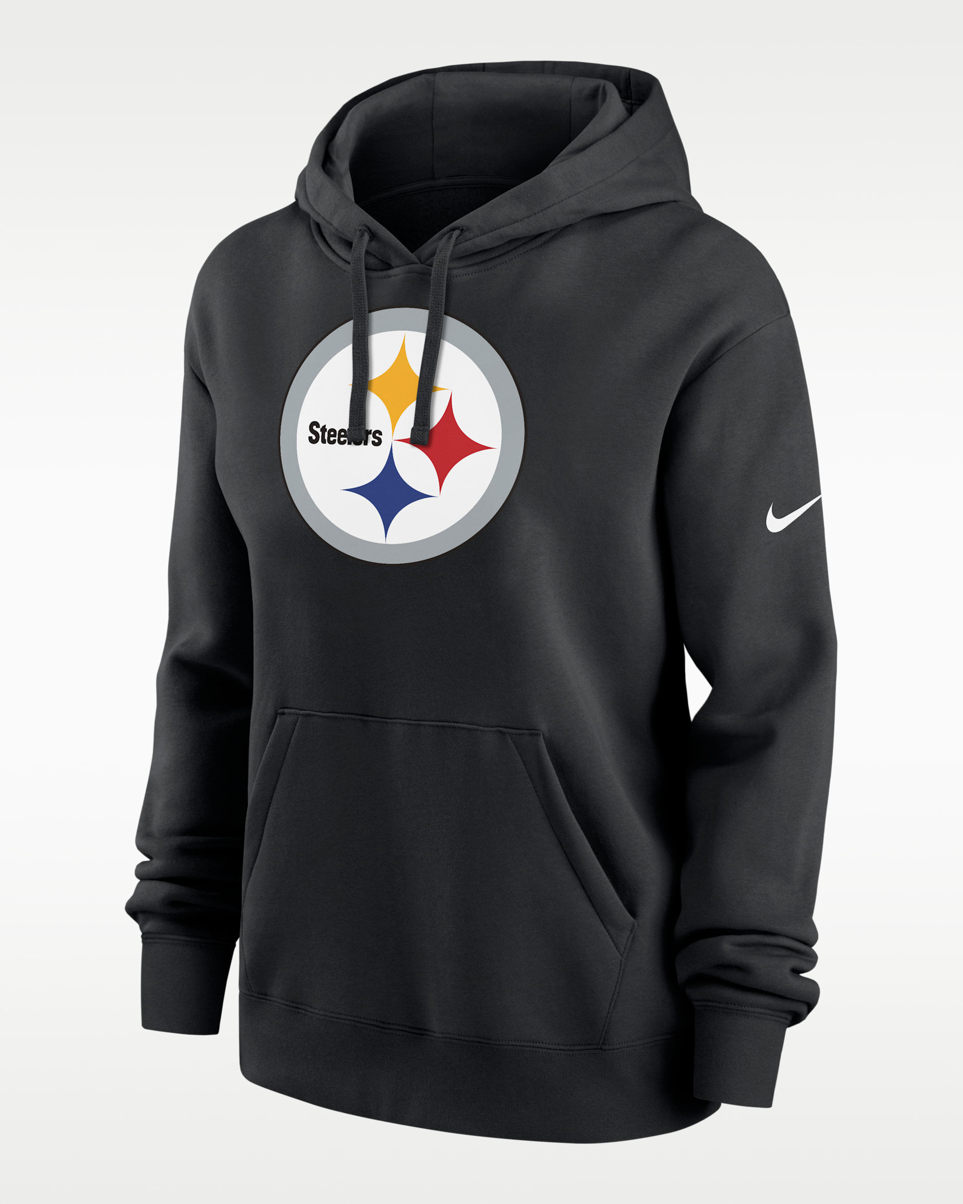 Sudadera con gorro sin cierre Nike de la NFL para mujer Pittsburgh Steelers Club - Negro